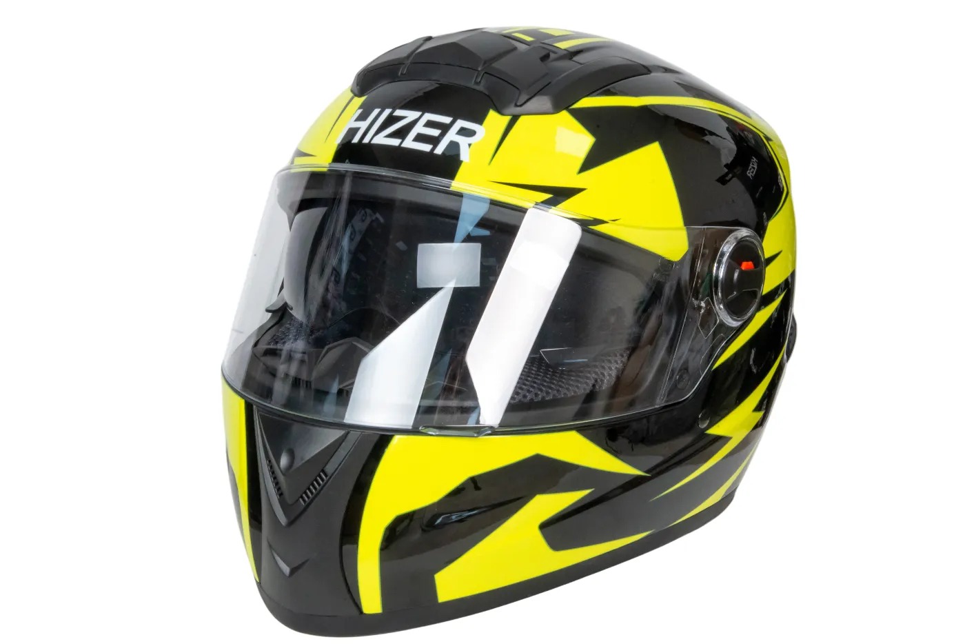 Шлем мото интеграл HIZER B561 №1 (M)  black/yellow