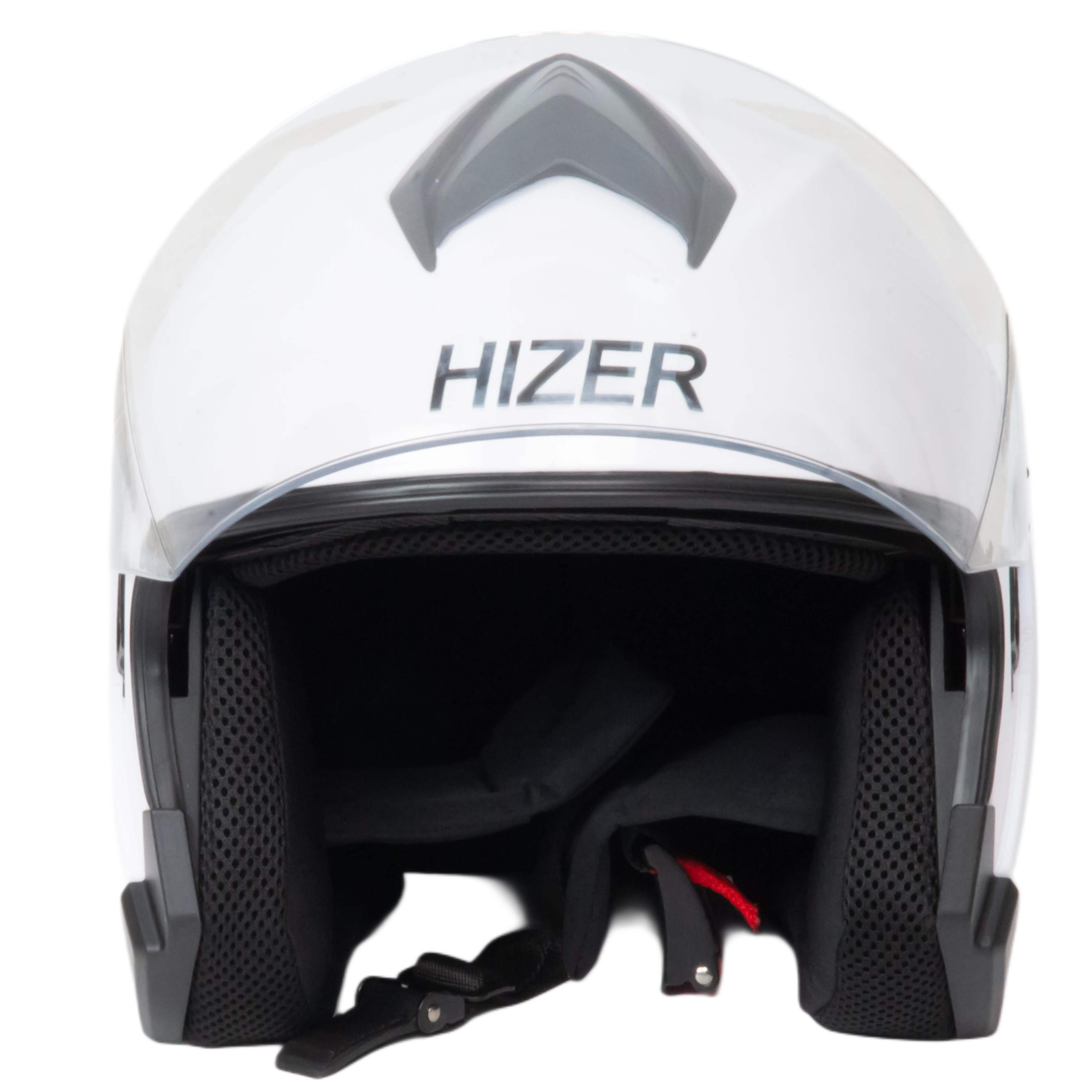 Шлем мото открытый HIZER J232 №1 (M) white (2 визора)