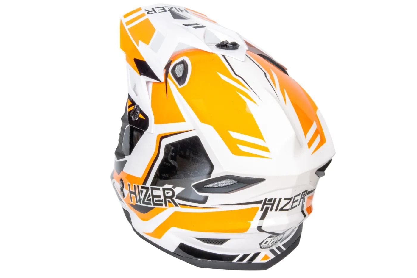 Шлем мото кроссовый HIZER J6801 №7 (XL)  neon yellow 
