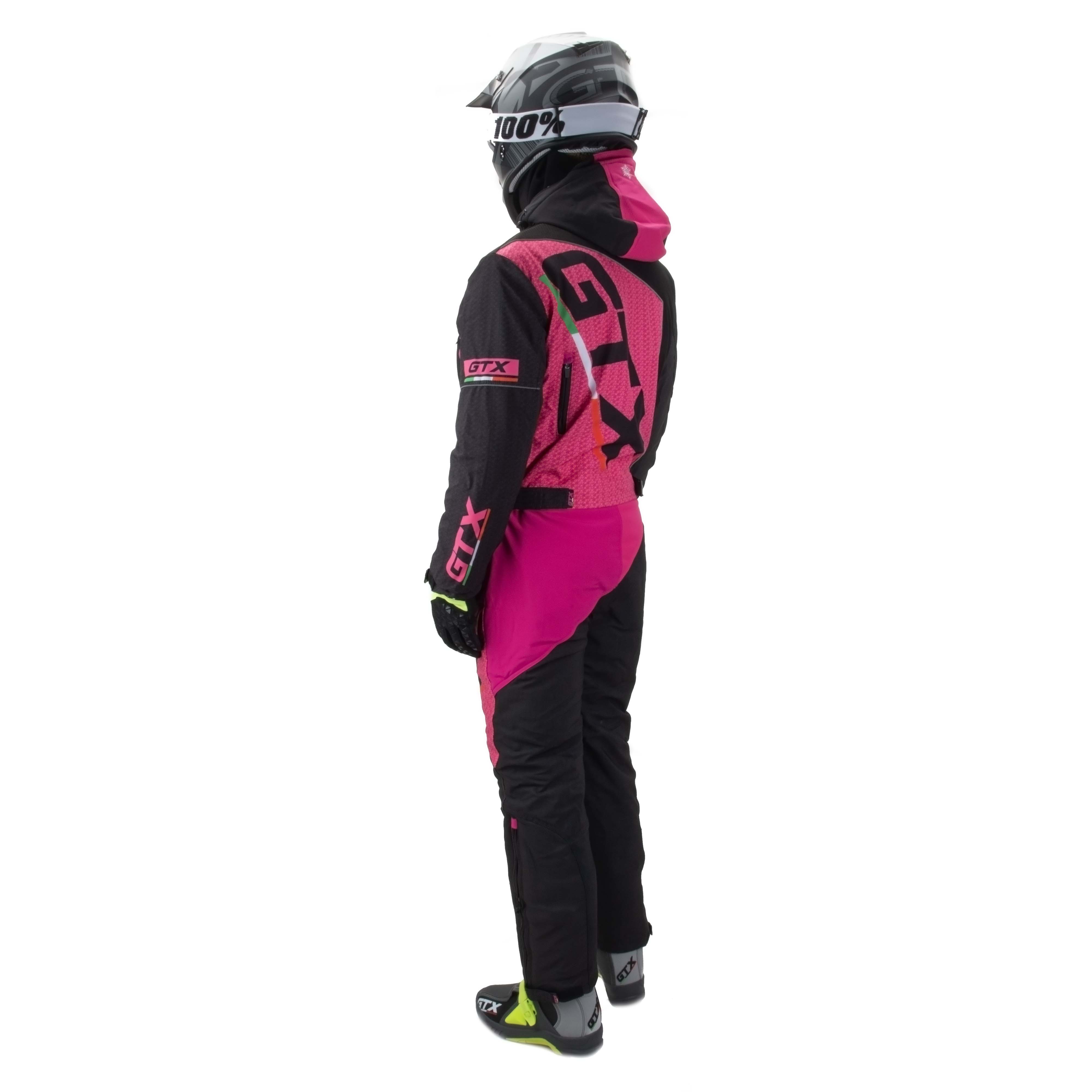 Комбинезон для снегохода (женский) GTX №5 black-pink (текстиль) (S)