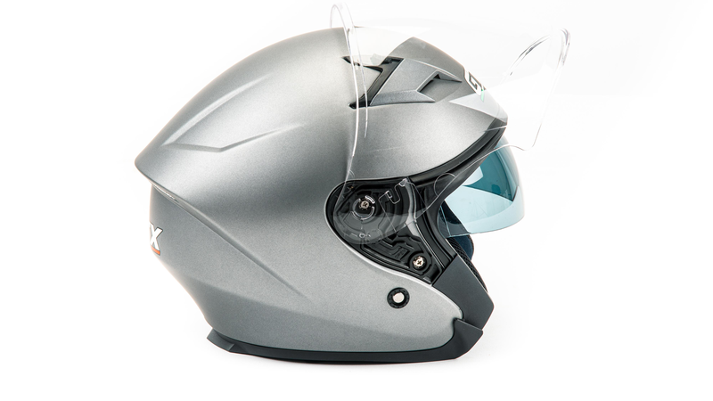 Шлем мото открытый GTX 278 №1 (M) Metal Titanium (2 визора)