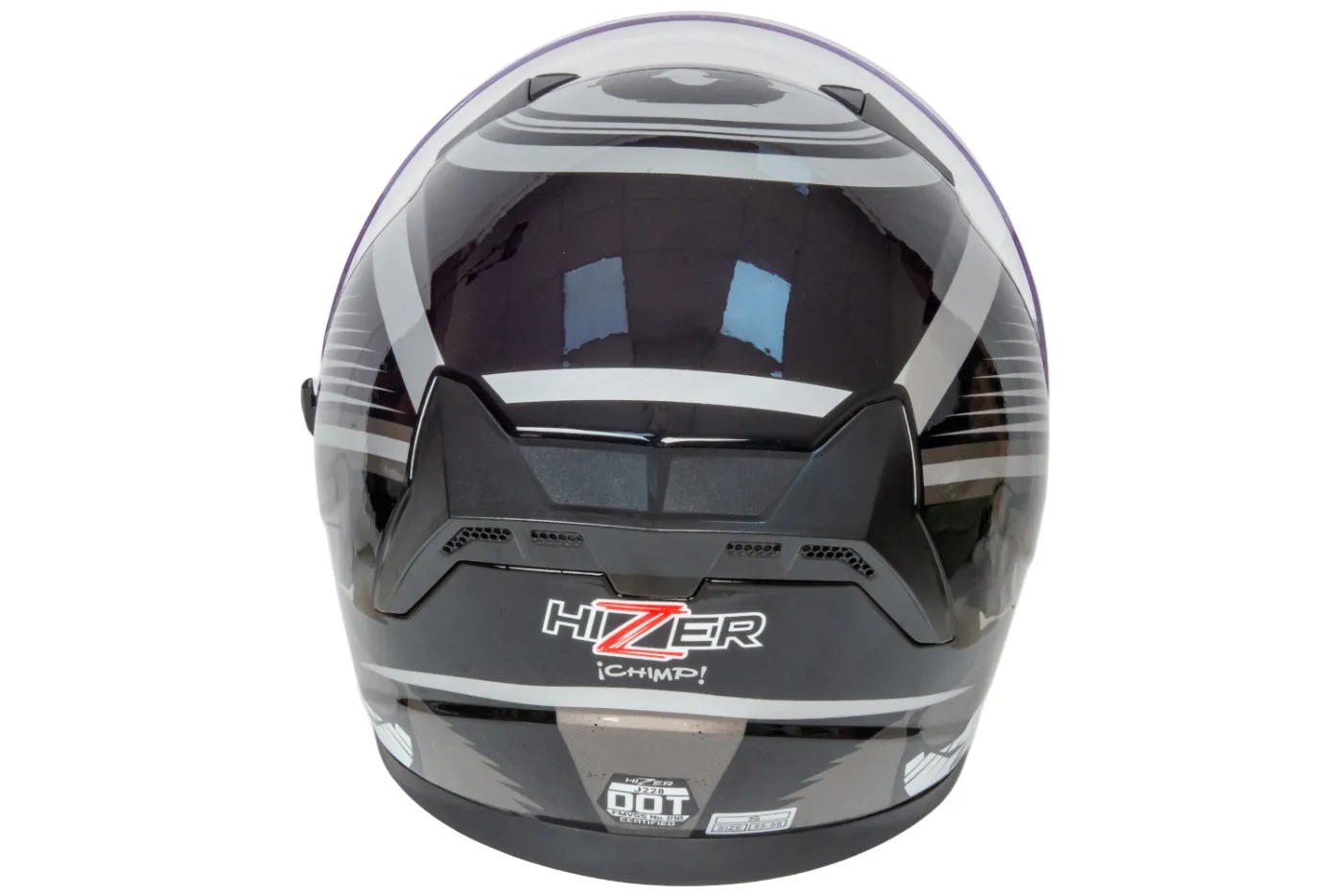 Шлем мото открытый HIZER J228 №2 (XL) black/gray