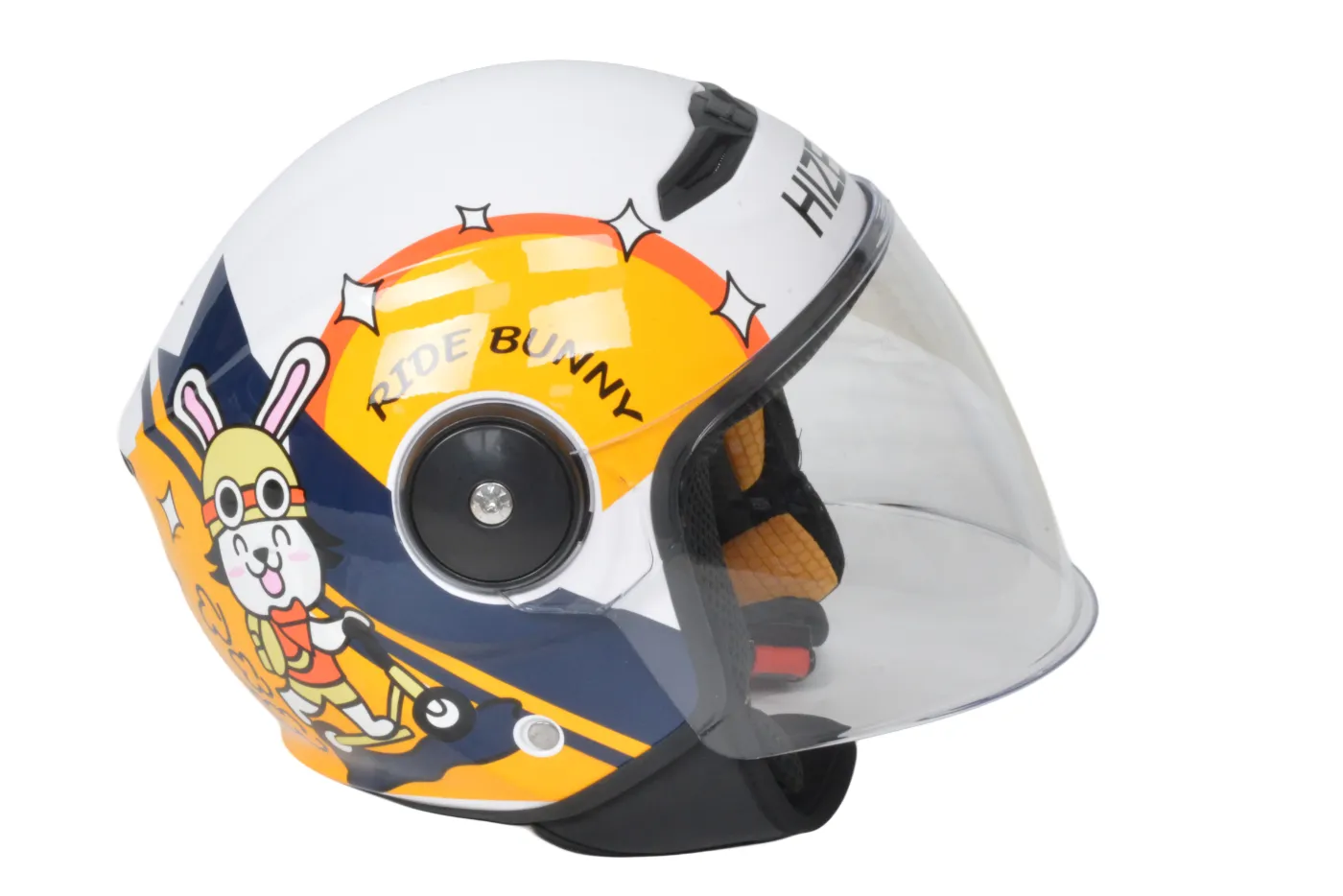 Шлем мото открытый HIZER J511 №1 yellow/black (M) детский