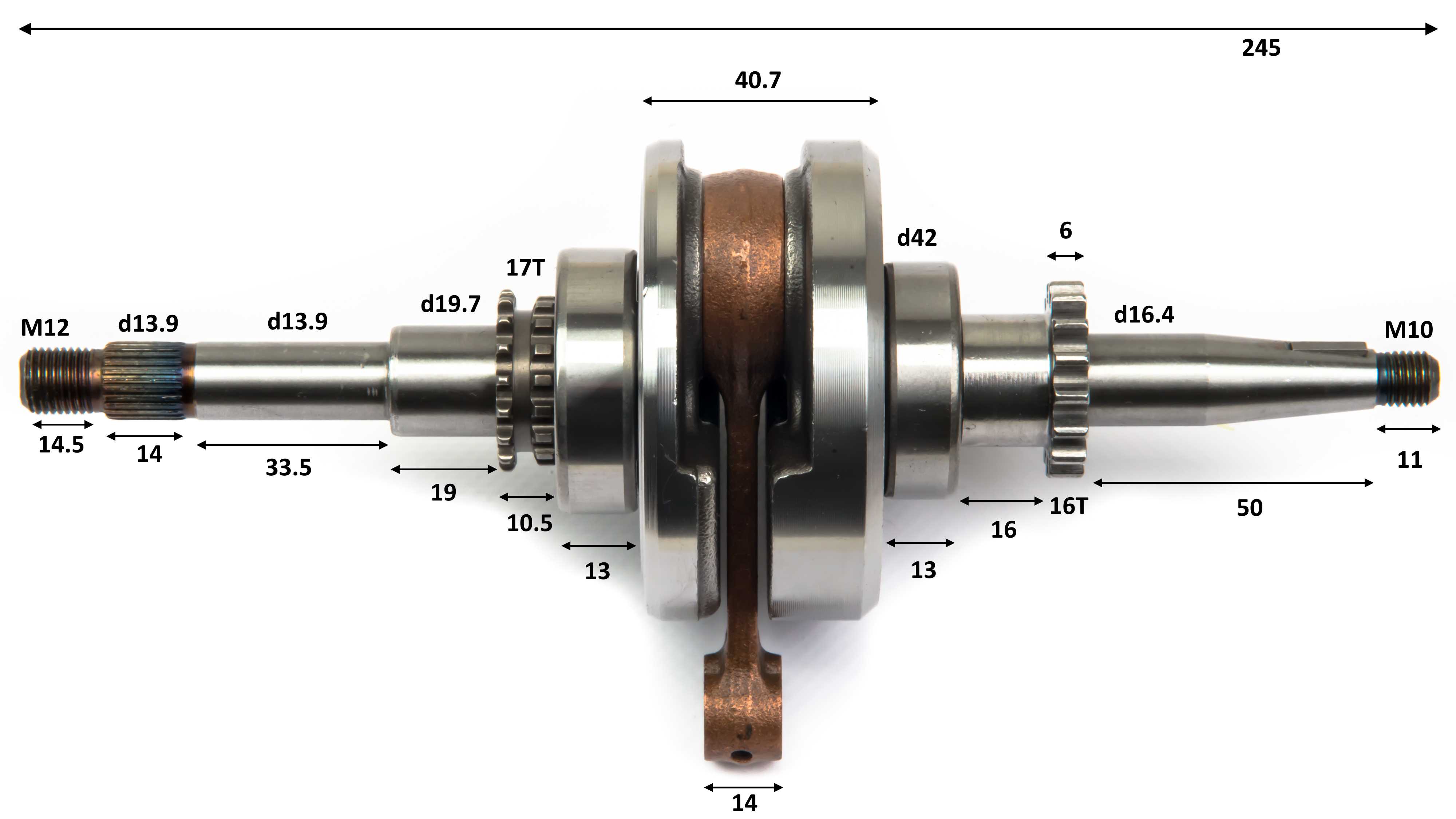 Коленвал 139QMB 50/80см3