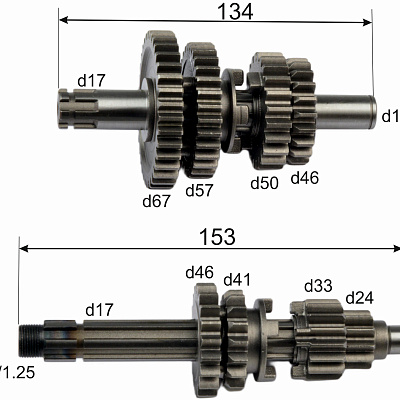 КПП в сборе 156FMJ YX140 (W063) 140см3 X-TECH