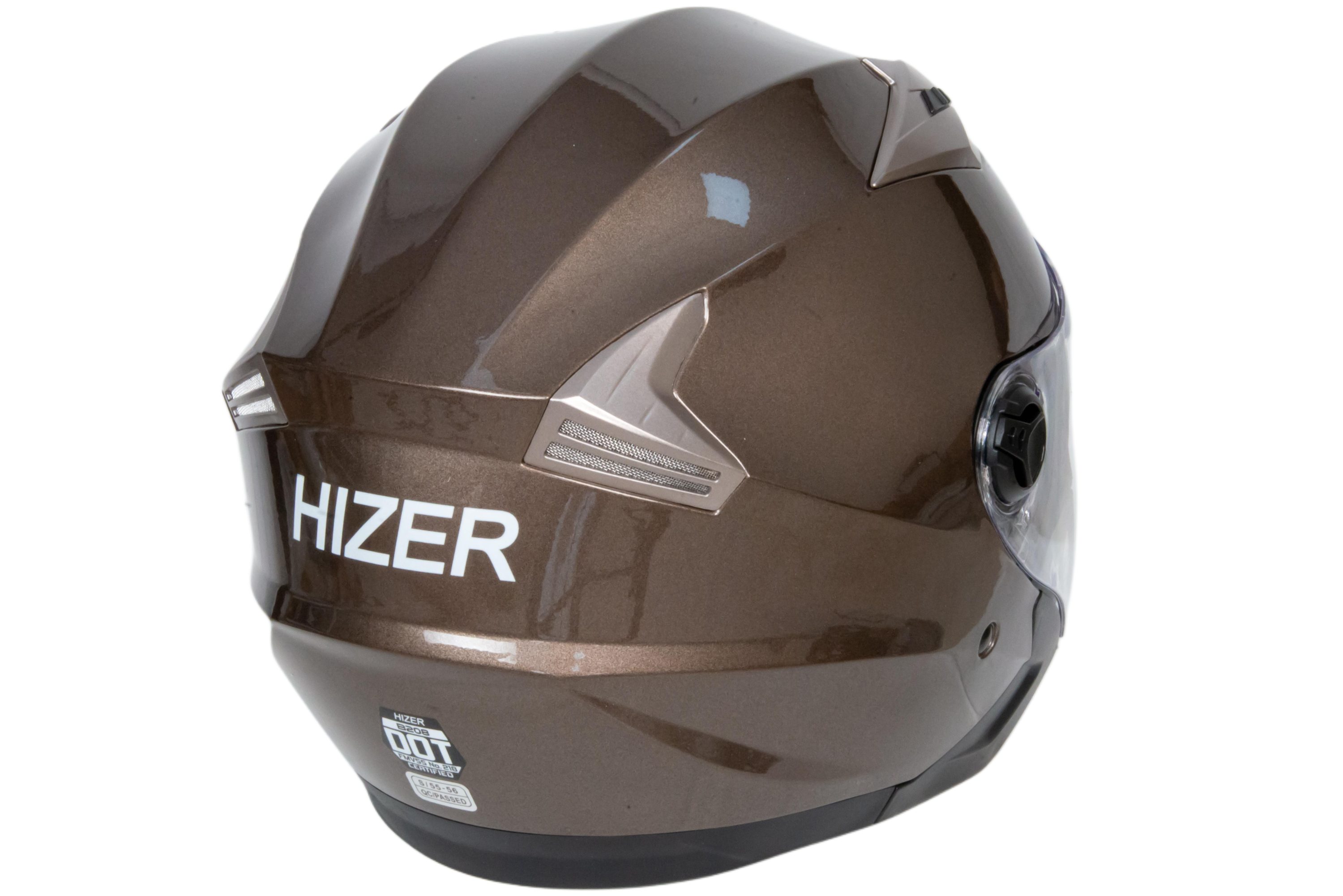Шлем мото открытый HIZER B208 №1 (L) gray (2 визора)