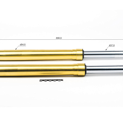 Амортизатор L=870 передний d51x54 (перья, компл.) XR250