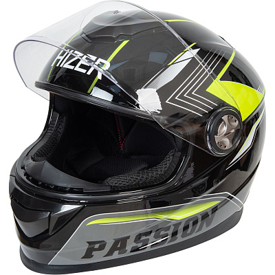 Шлем мото интеграл HIZER B565 №3 (XL)  black/yellow