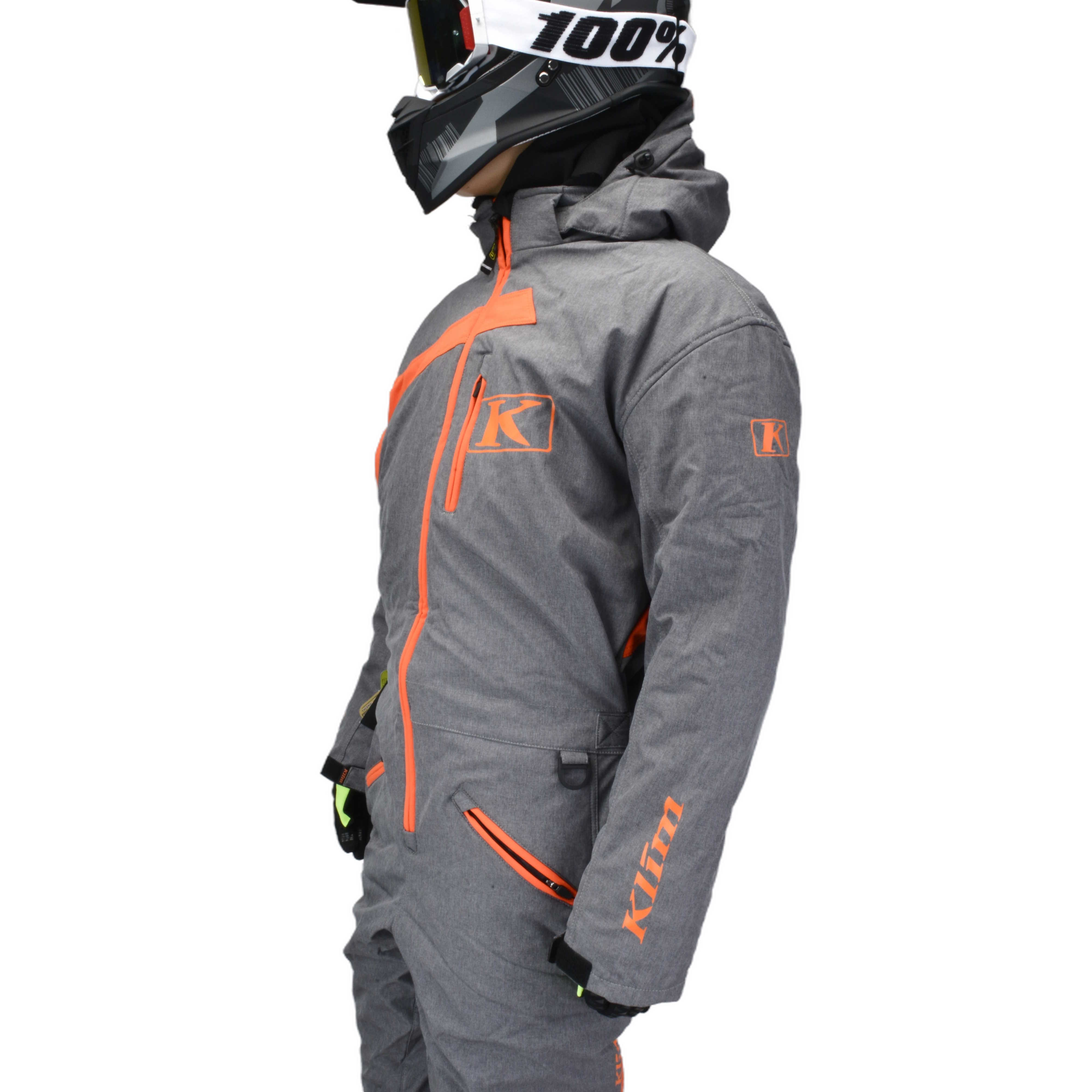 Комбинезон для снегохода KLIM RIPSA ONE-PIECE №2 gray-orange (текстиль) (XXXL)