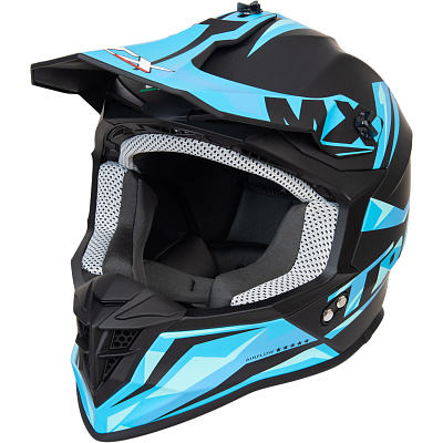 Шлем мото кроссовый GTX 633 №4 (L) BLACK/BLUE