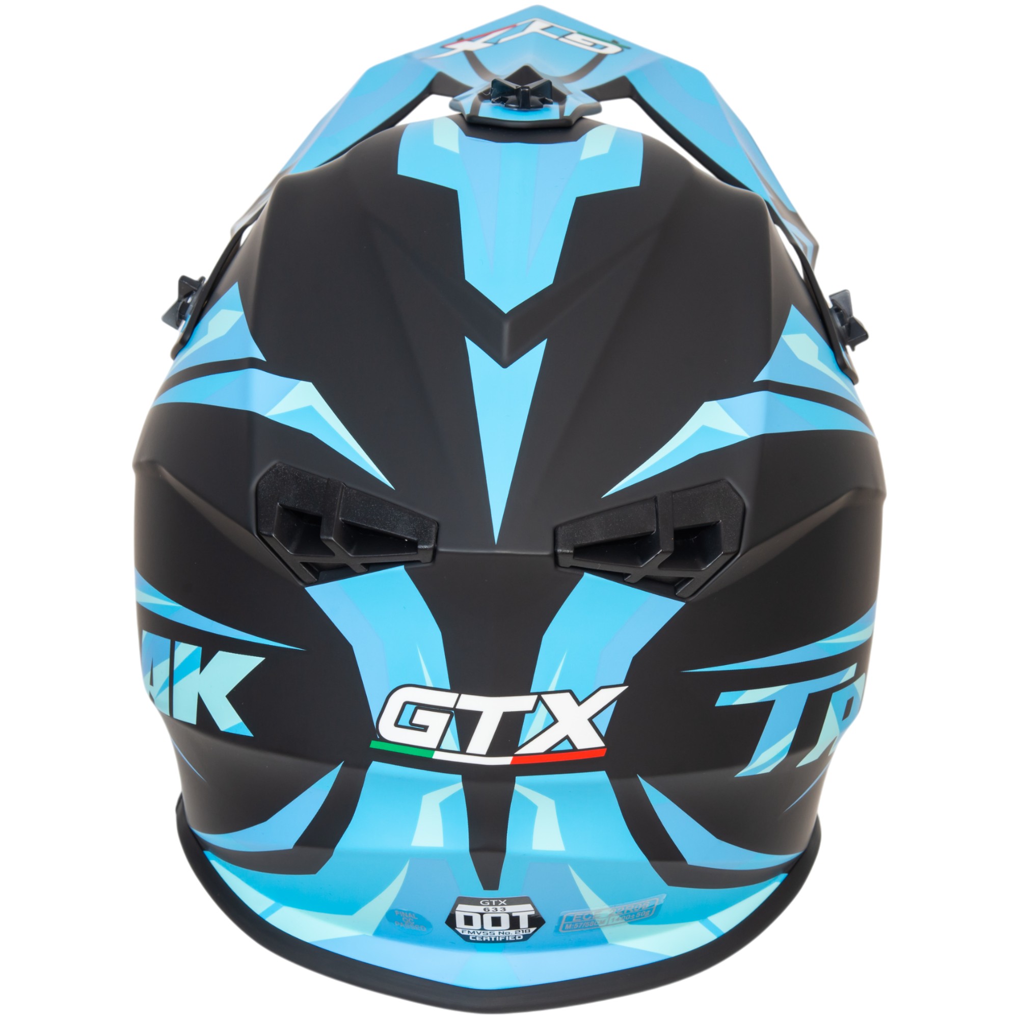 Шлем мото кроссовый GTX 633 №4 (L) BLACK/BLUE