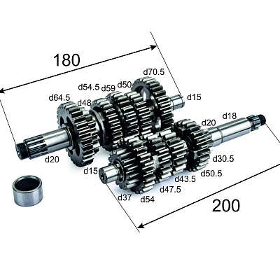 КПП в сборе 166MM M7 2str 250см3 LONCIN