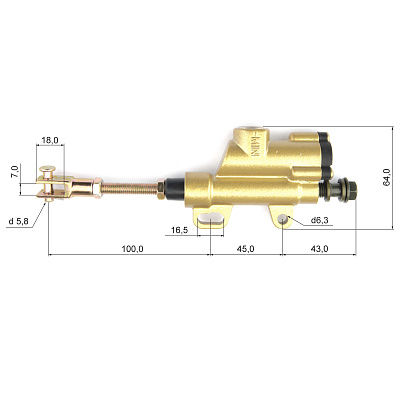 Главный тормозной цилиндр (задний) KAYO CRF801-7L