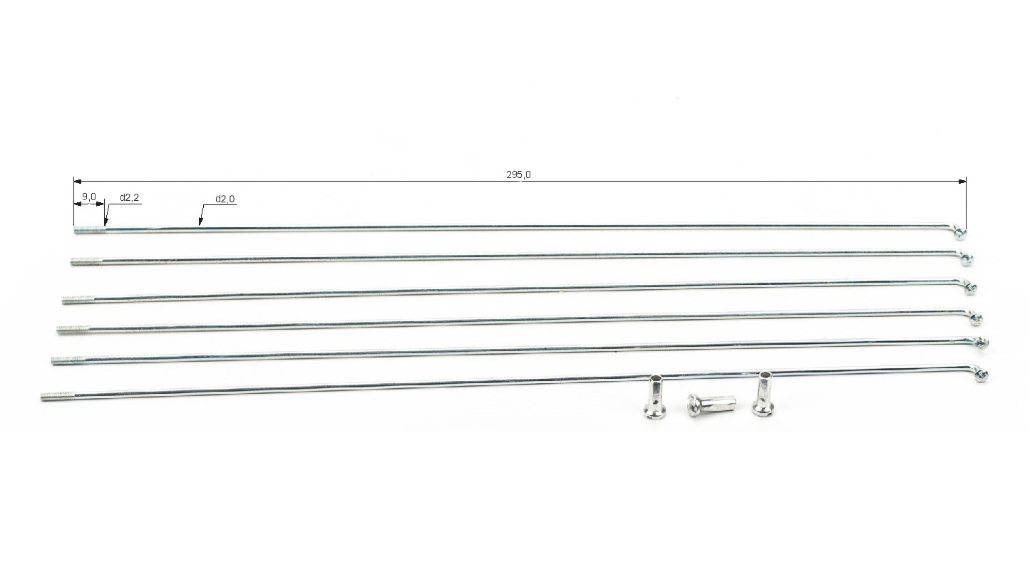 Спица 14G*292 mm обычная (уп. 144шт./2880 шт)