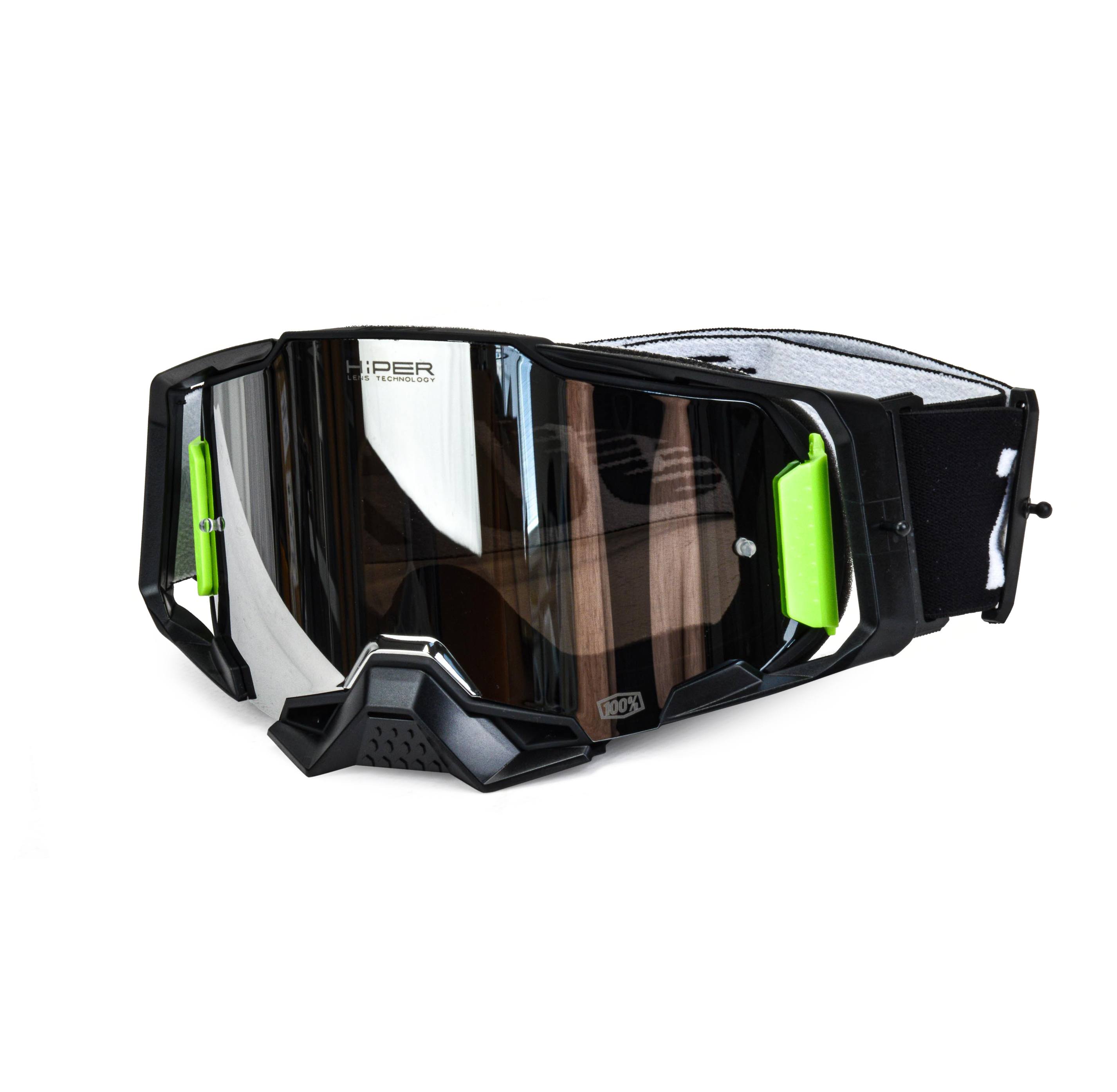 Очки мотокросс 100% №14 white/black