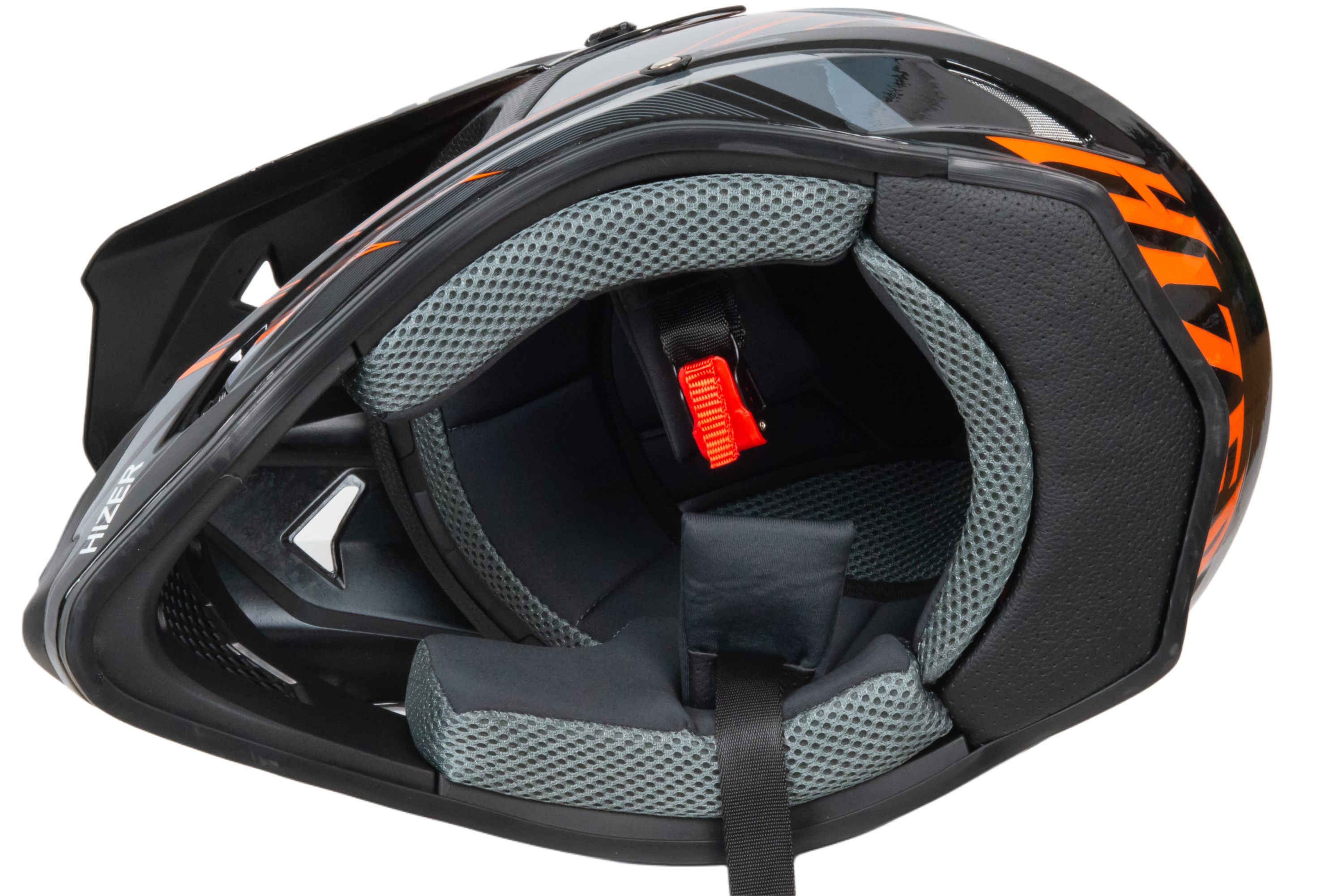 Шлем мото кроссовый HIZER J6805 №5 (S) orange