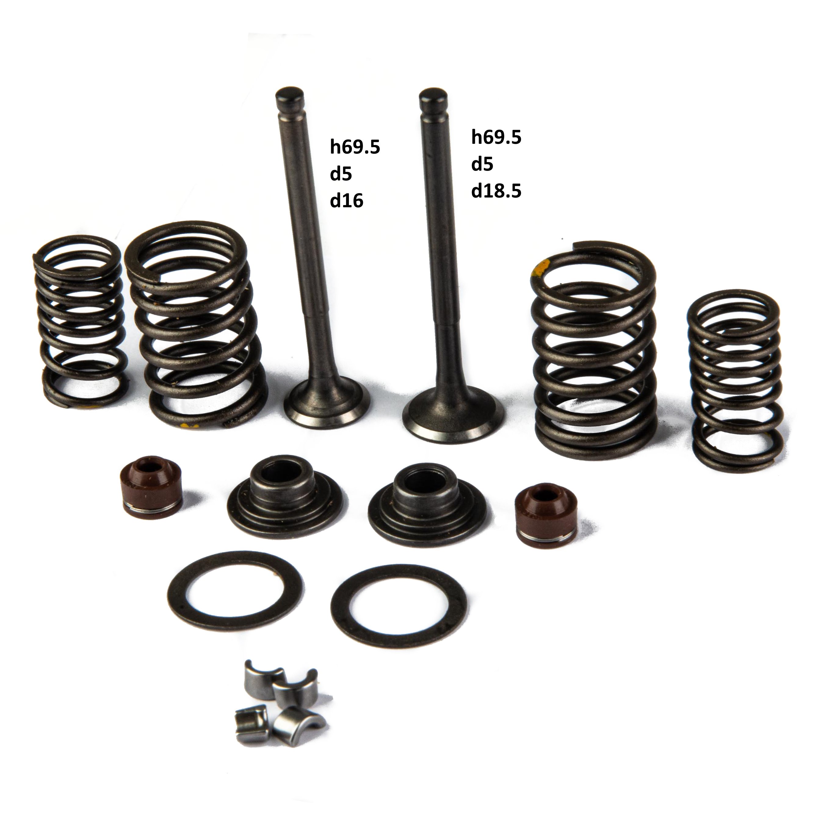 Клапаны 139QMB 50/80см3 (компл пруж. сухарь)