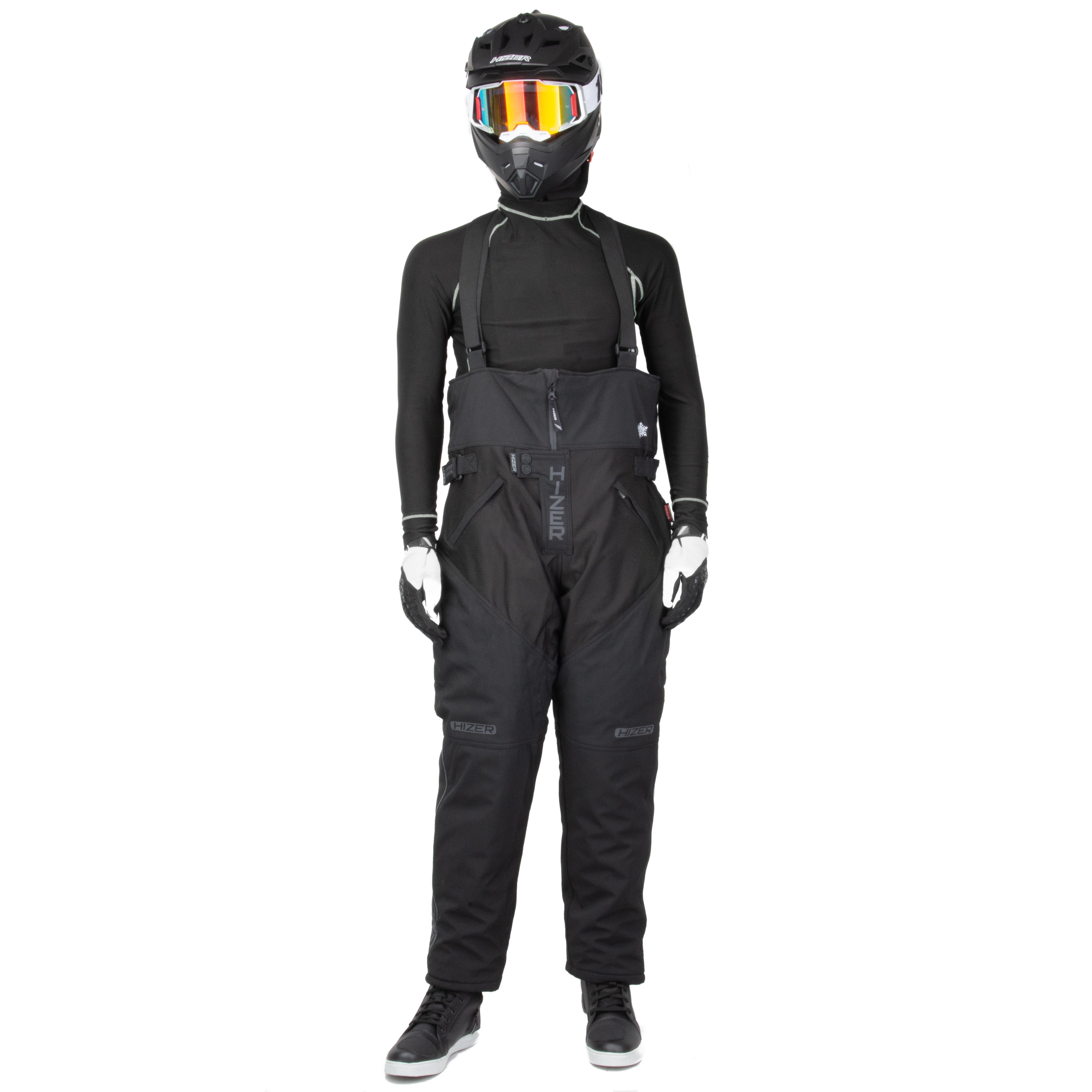 Штаны для снегохода HIZER №1 black (текстиль) (L)