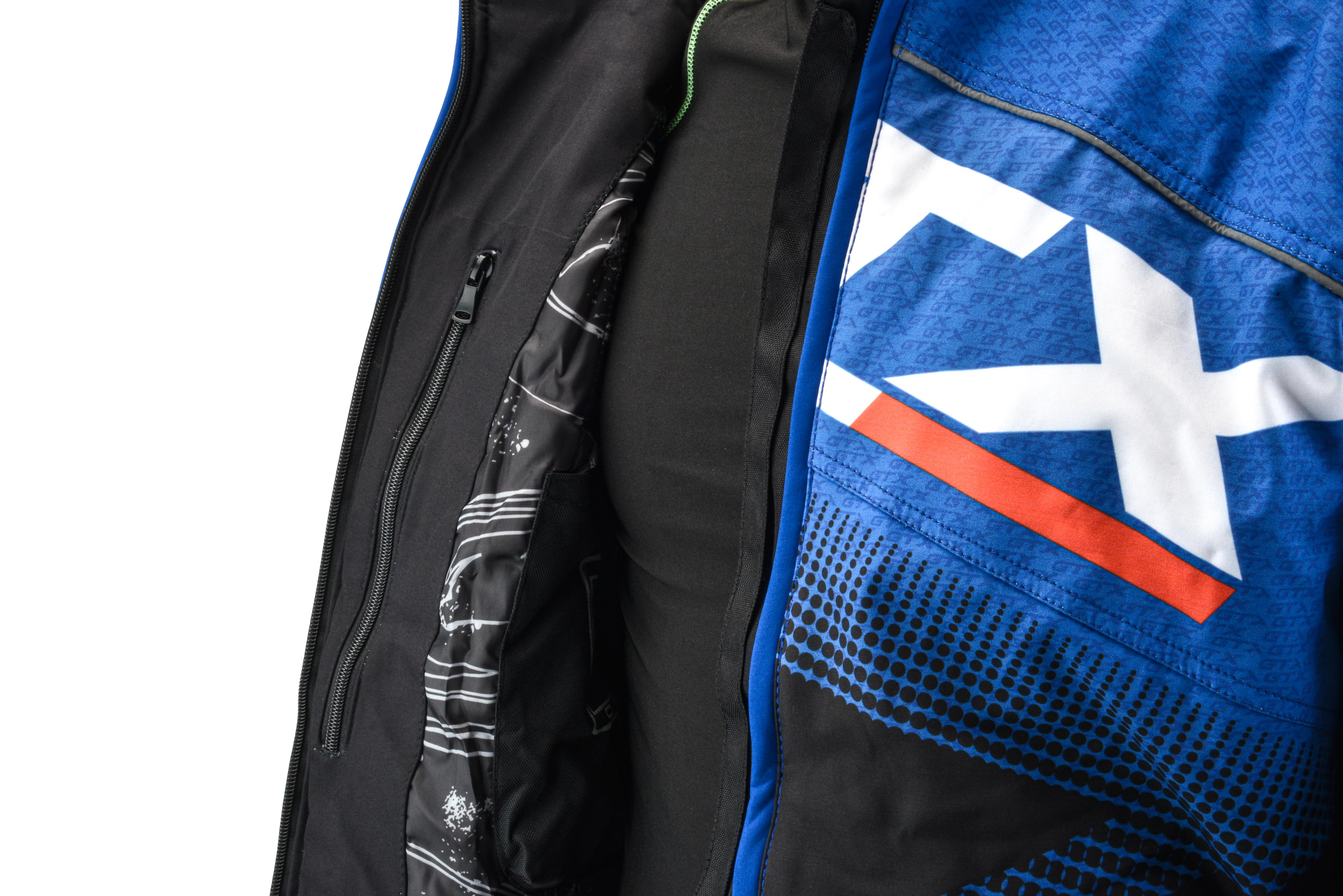 Куртка для снегохода GTX №1 black-blue (текстиль) (L)