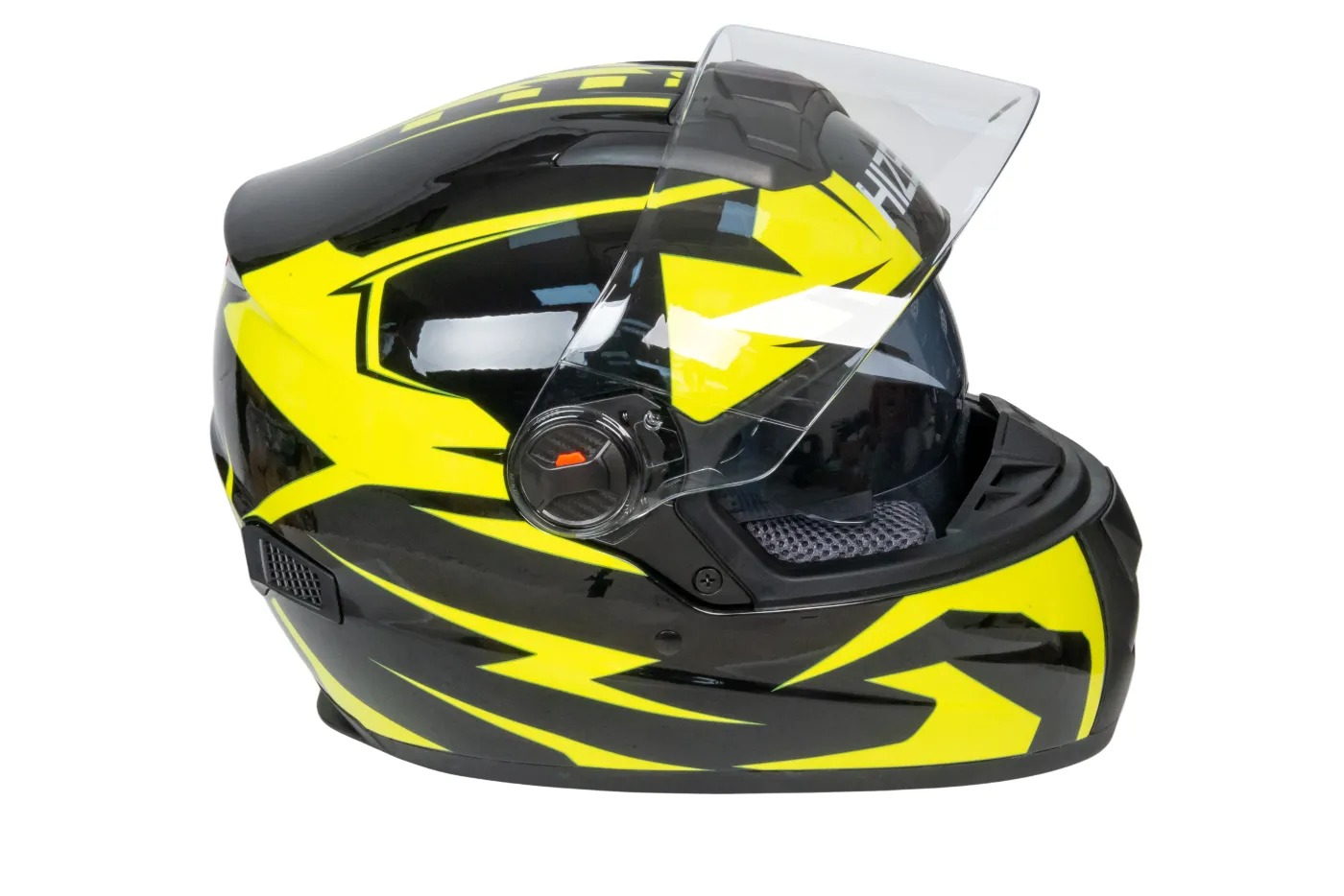Шлем мото интеграл HIZER B561 №1 (L)  black/yellow