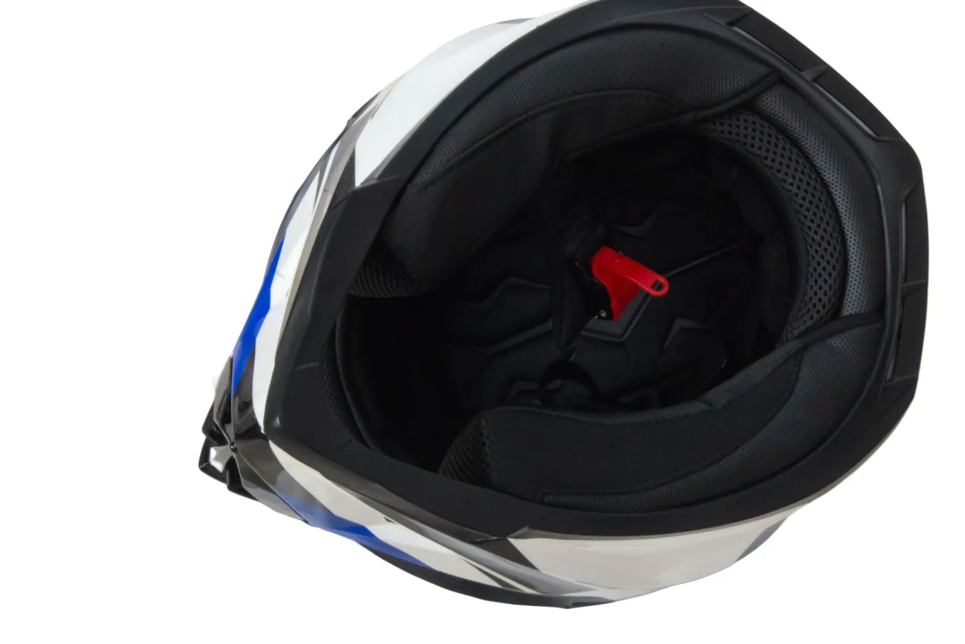 Шлем мото кроссовый HIZER 915 №8 (XL) white/blue/black