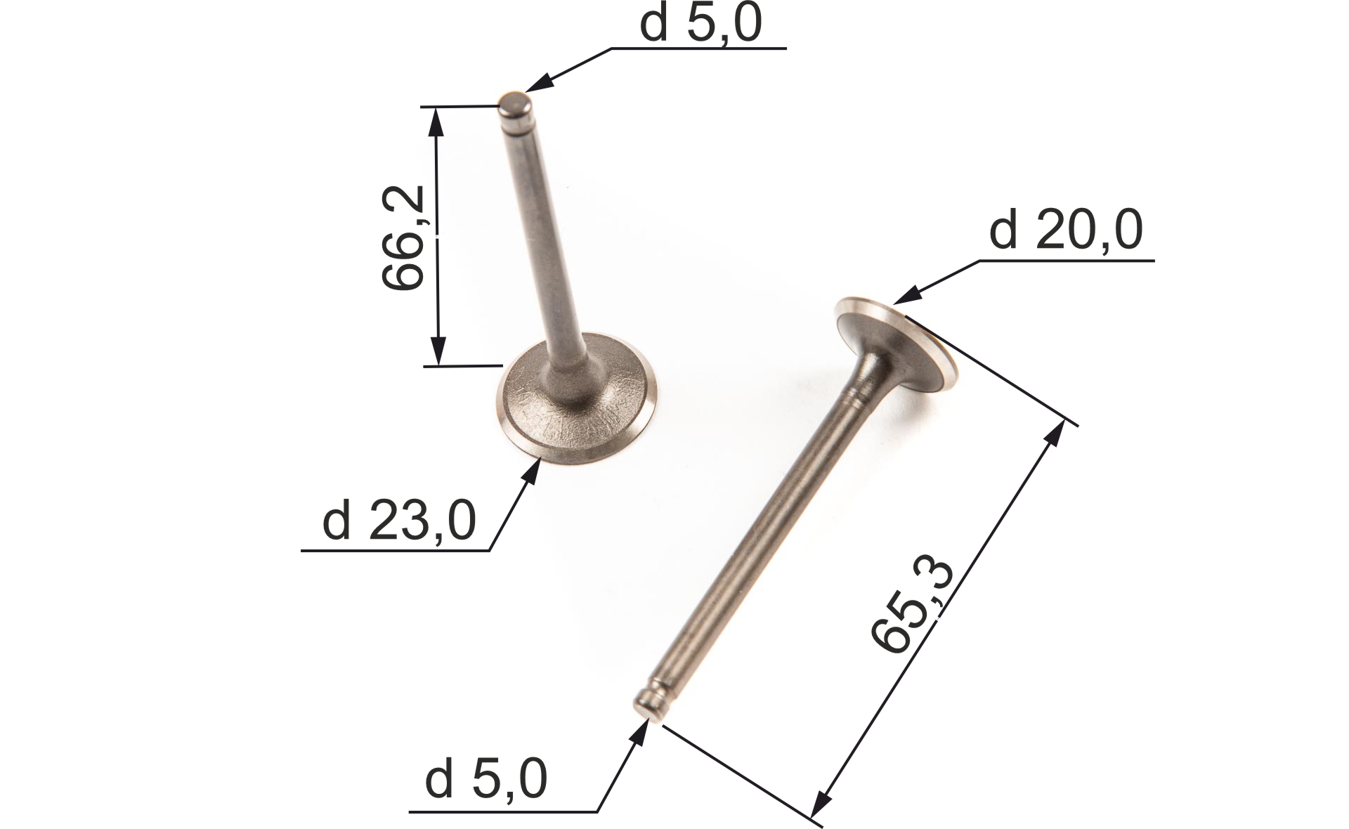 Клапаны 139FMB 147FMH 50-70см3  (компл 2шт.) X-TECH 