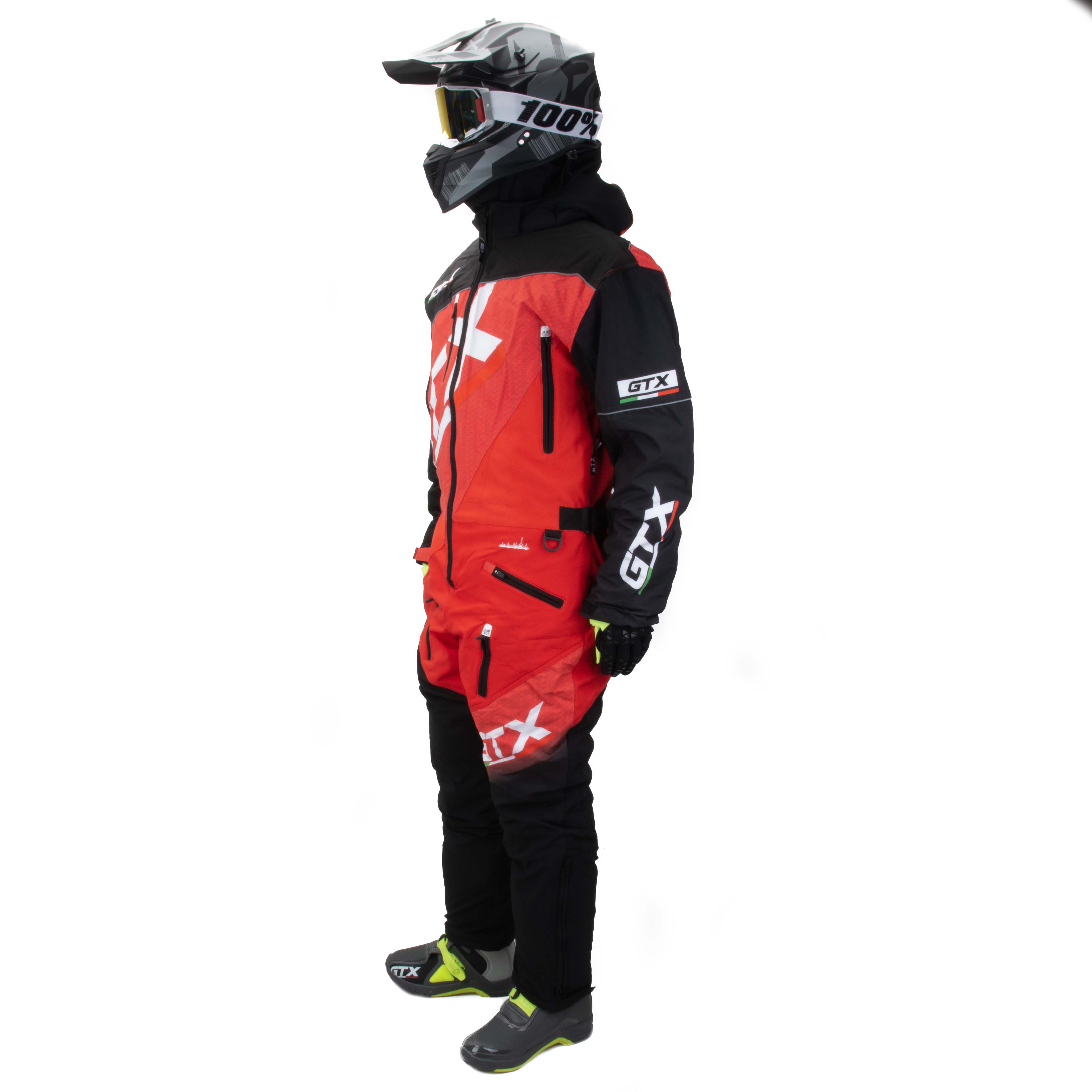 Комбинезон для снегохода GTX №2 black-red (текстиль) (XXL)