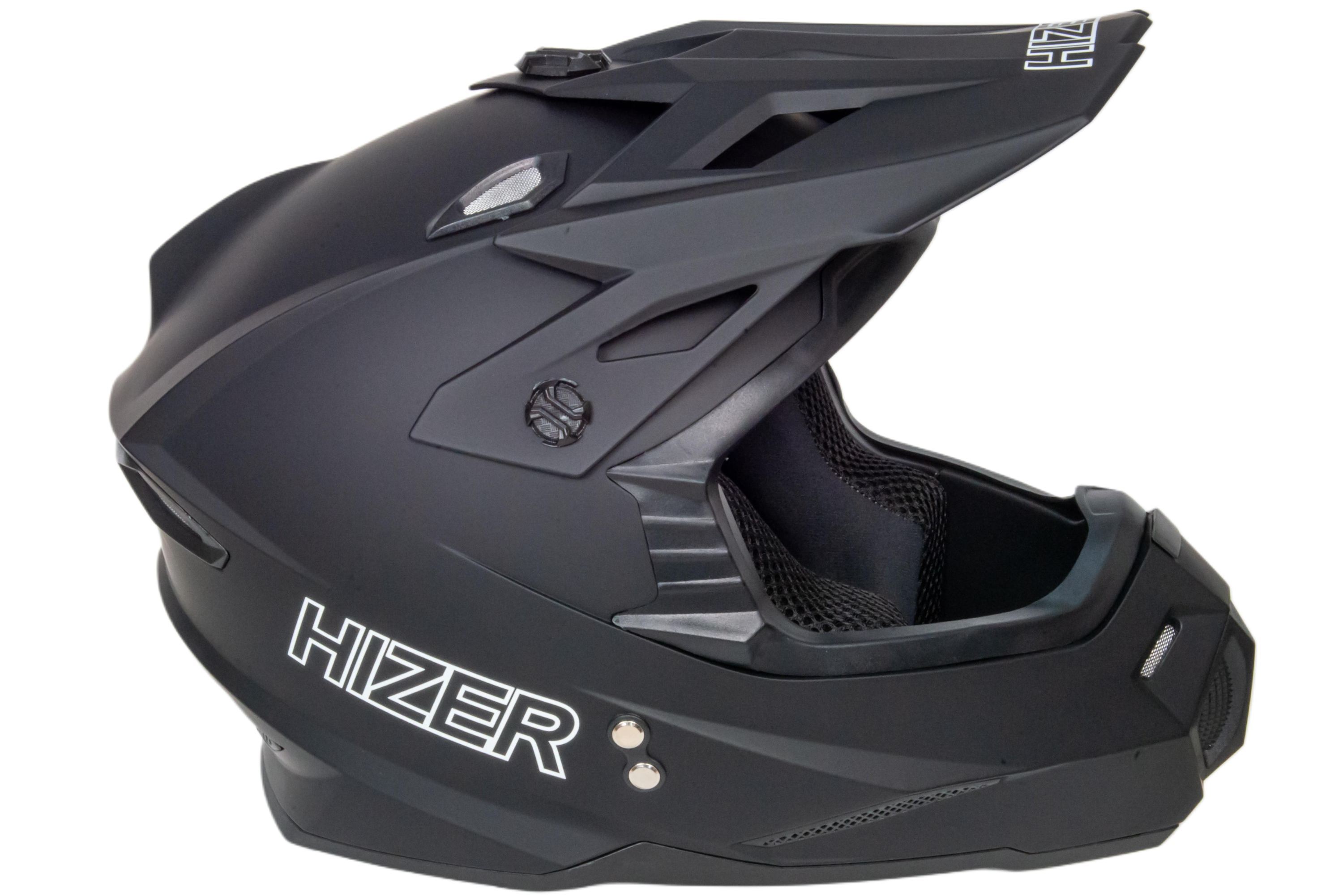 Шлем мото кроссовый HIZER J6801 №3 (S) matt black