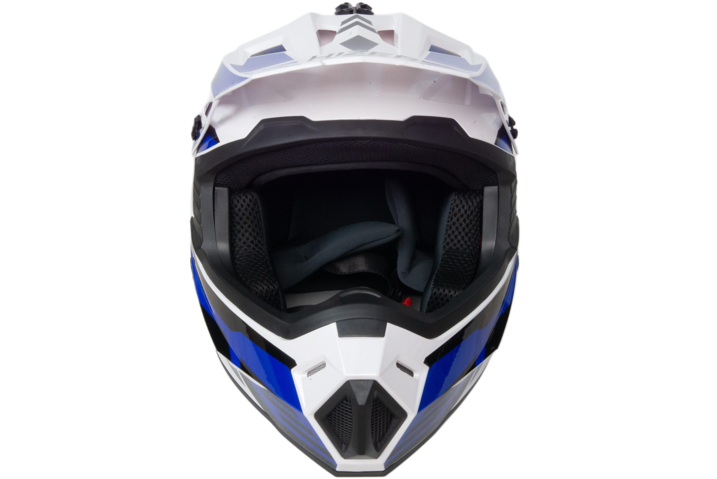 Шлем мото кроссовый HIZER J6801 №6 (XL) white/blue