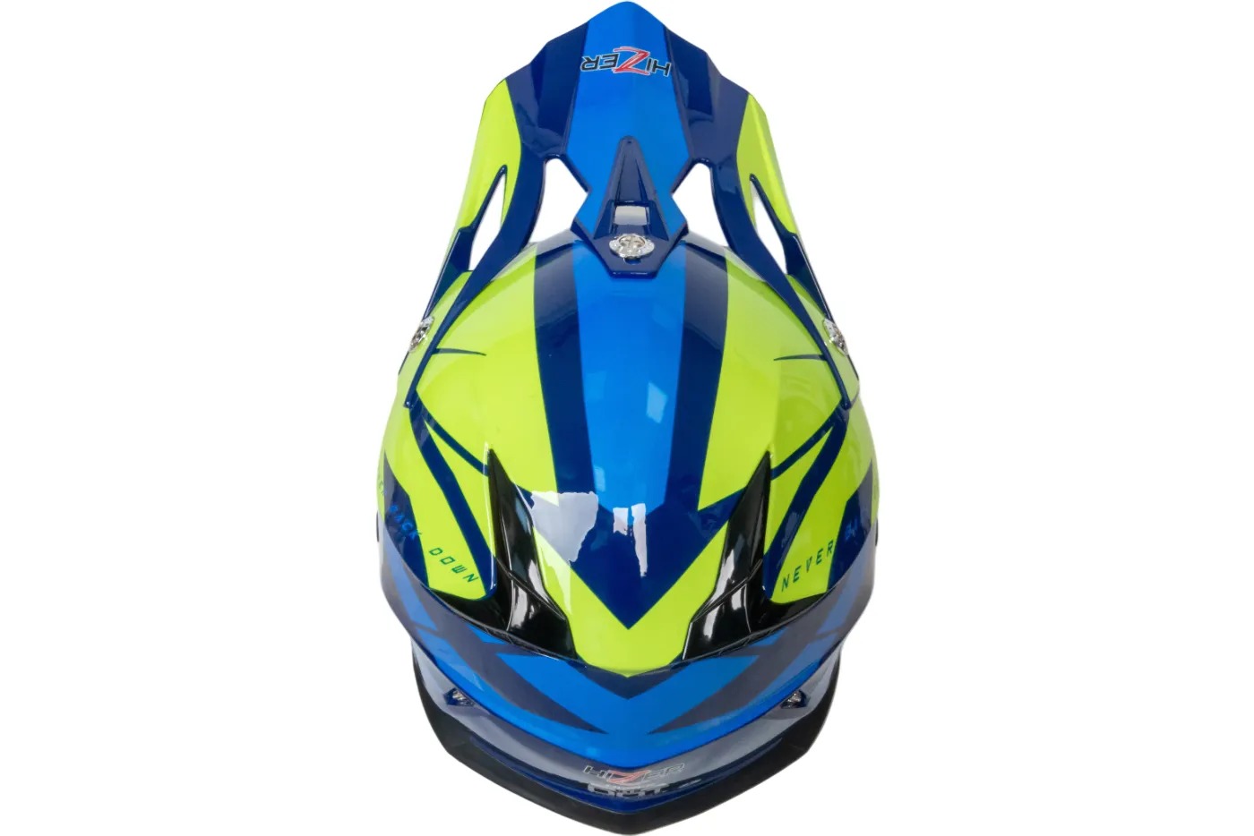 Шлем мото кроссовый HIZER 915 №6 (XL) havy/neon/yellow/blue
