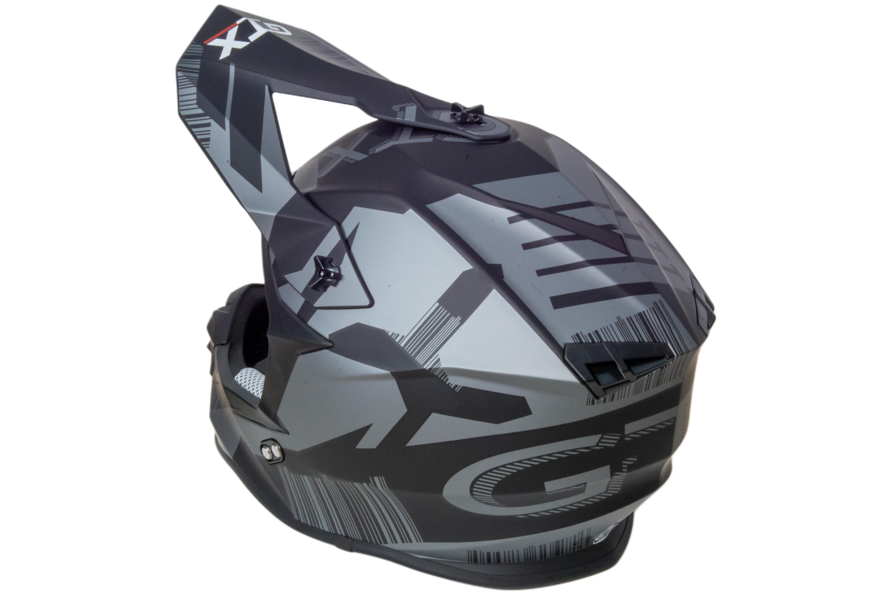 Шлем мото кроссовый GTX 633 №7 (XL) BLACK/GREY