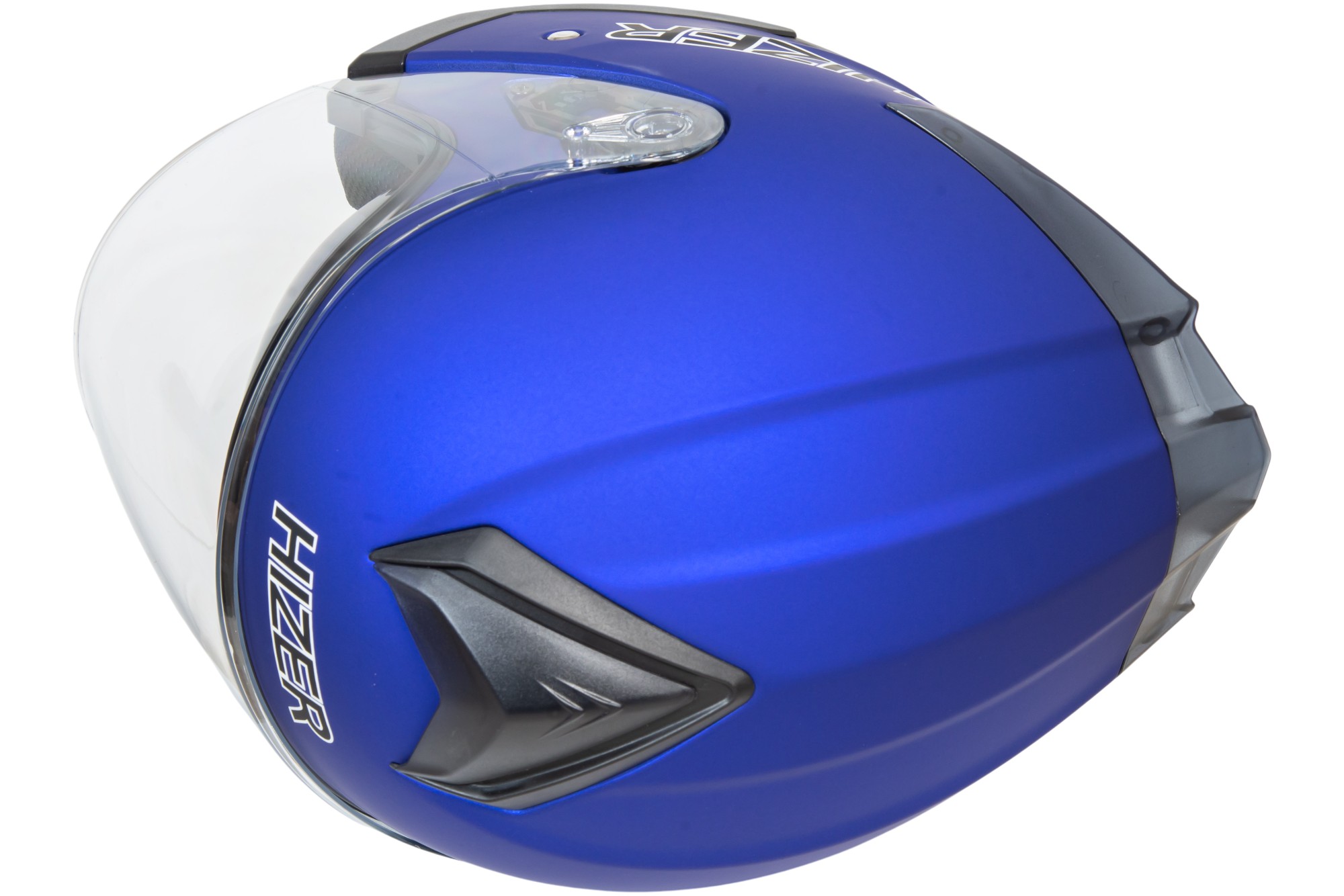 Шлем мото открытый HIZER J232 №2 (M) matte blue (2 визора)