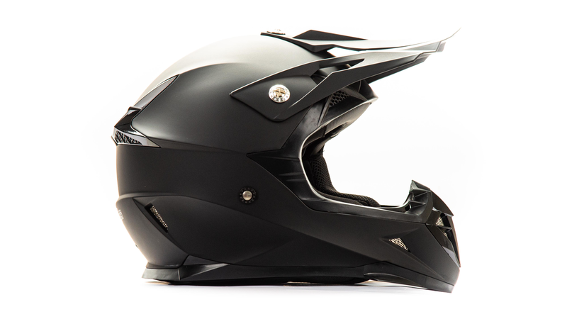 Шлем мото кроссовый HIZER 615 №2 (L)  matt black