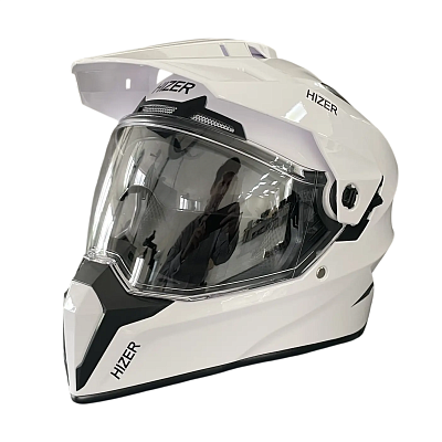 Шлем мото кроссовый HIZER J6808 №4 (XL) white