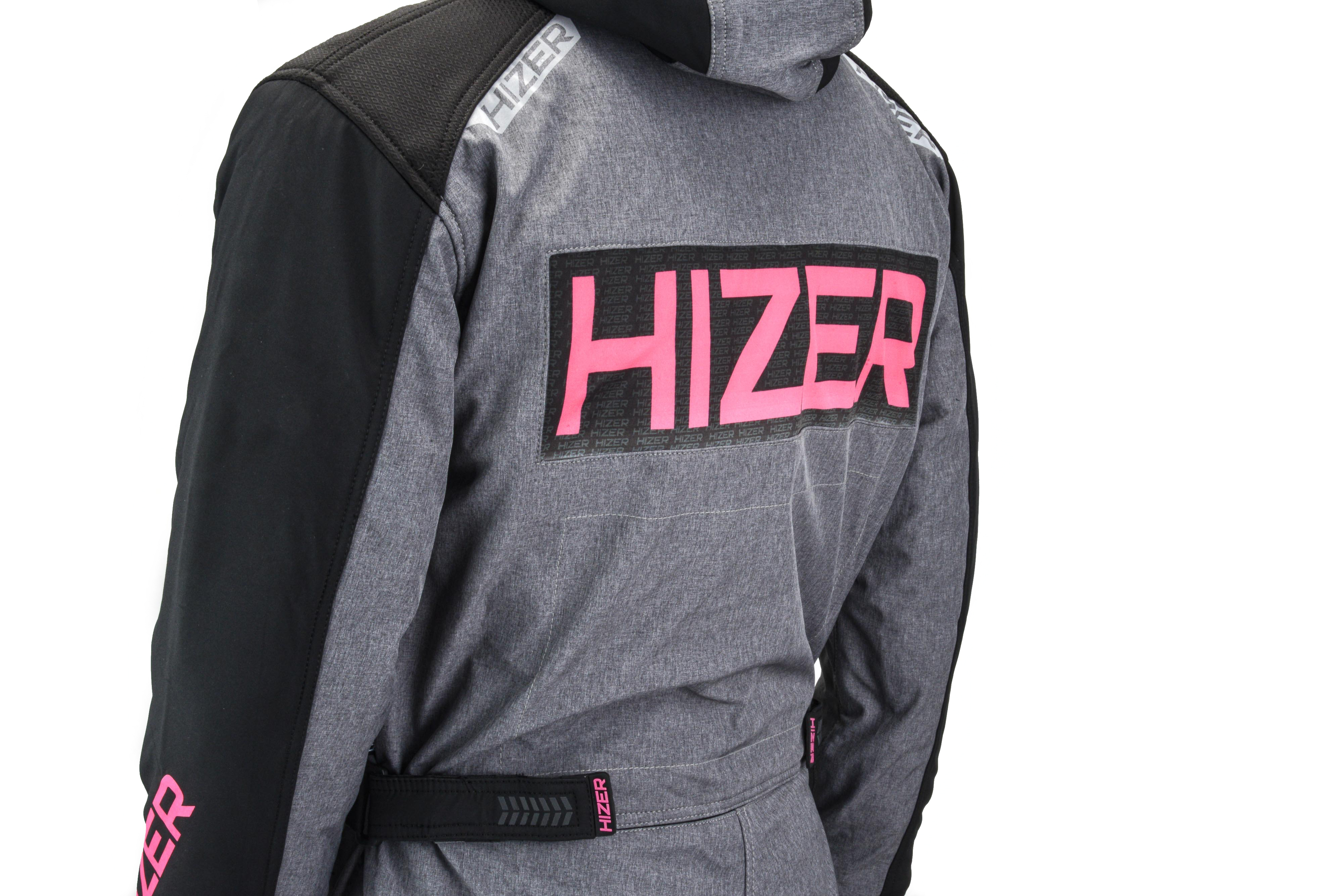 Комбинезон для снегохода (женский) HIZER №4 black-gray (текстиль) (S)