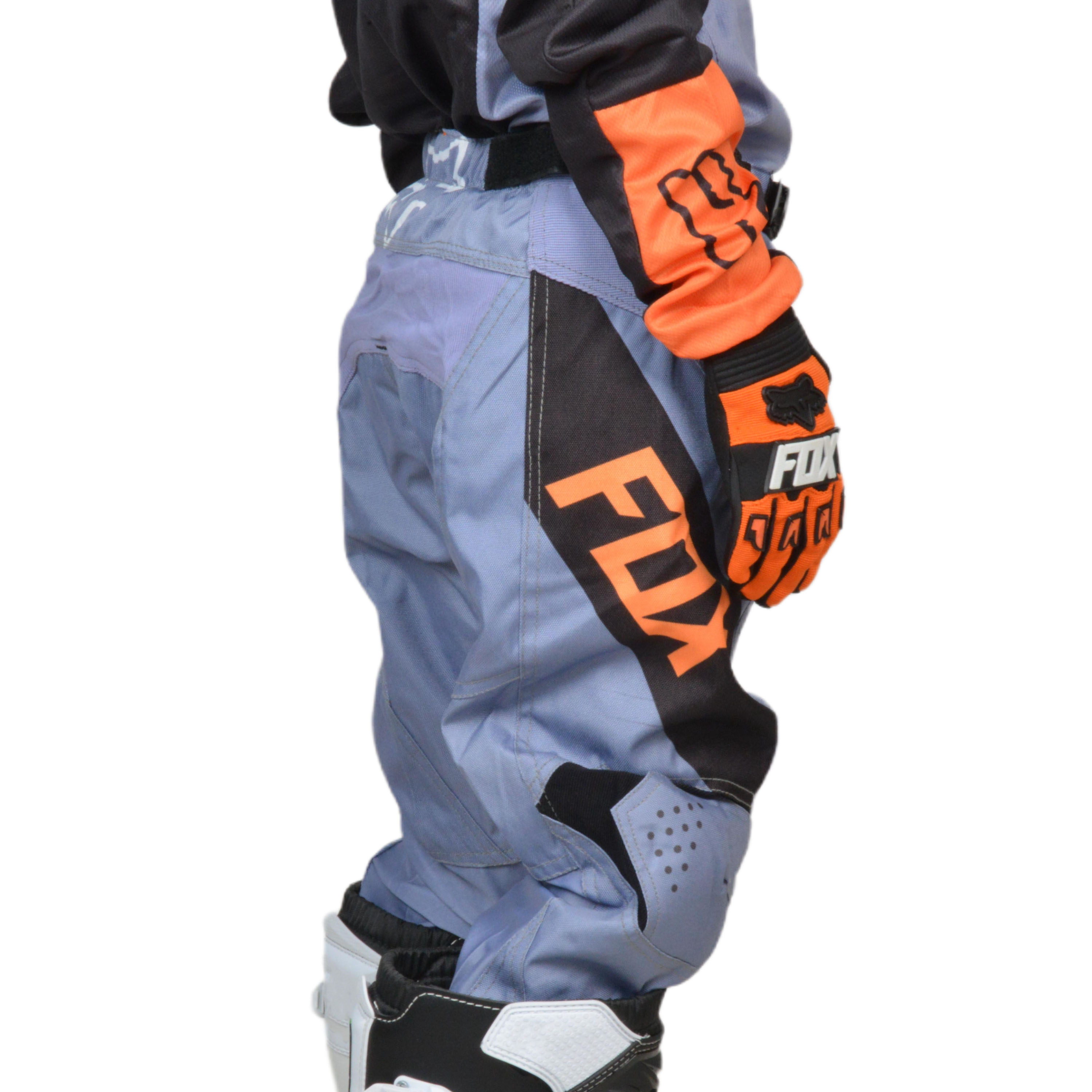 Штаны для мотокросса (детские) FOX №4 / Grey/Orange (рост 140-145 см)