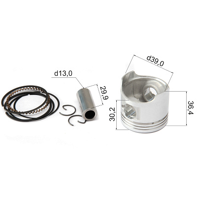 Поршень в сборе 139FMB 50см3 D=39 