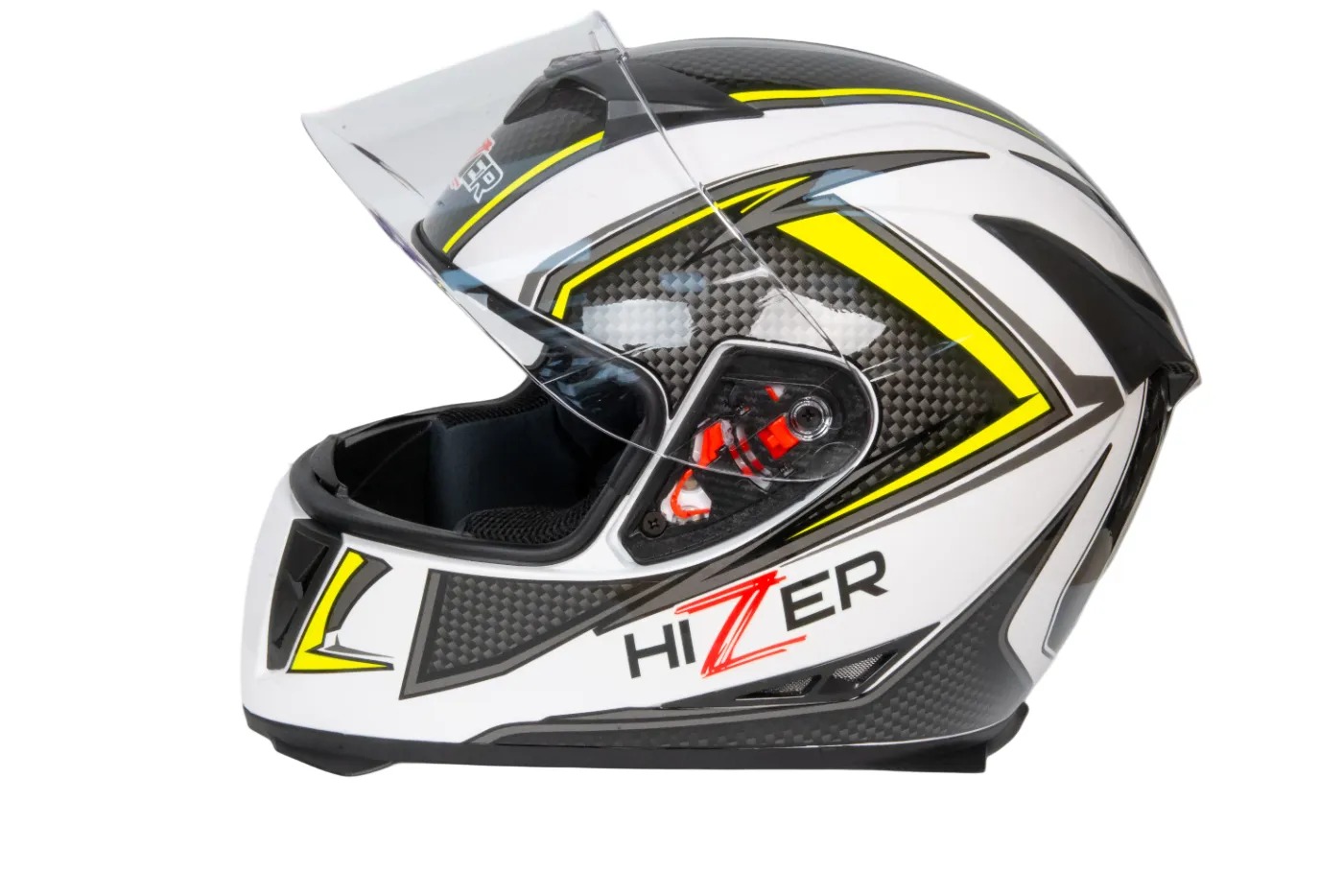 Шлем мото интеграл HIZER J5311 №2 (XL)  white/lemon