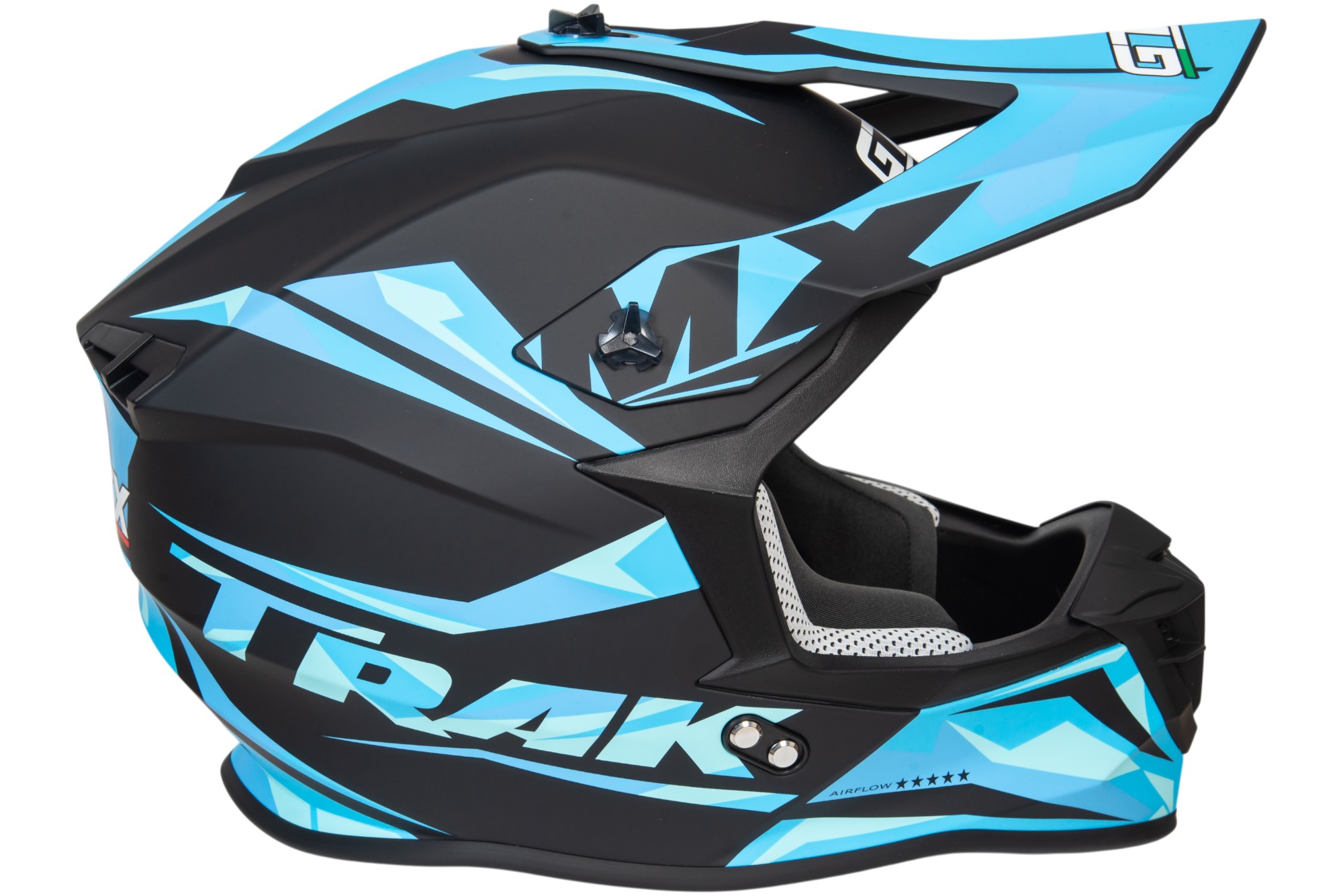 Шлем мото кроссовый GTX 633 №4 (L) BLACK/BLUE