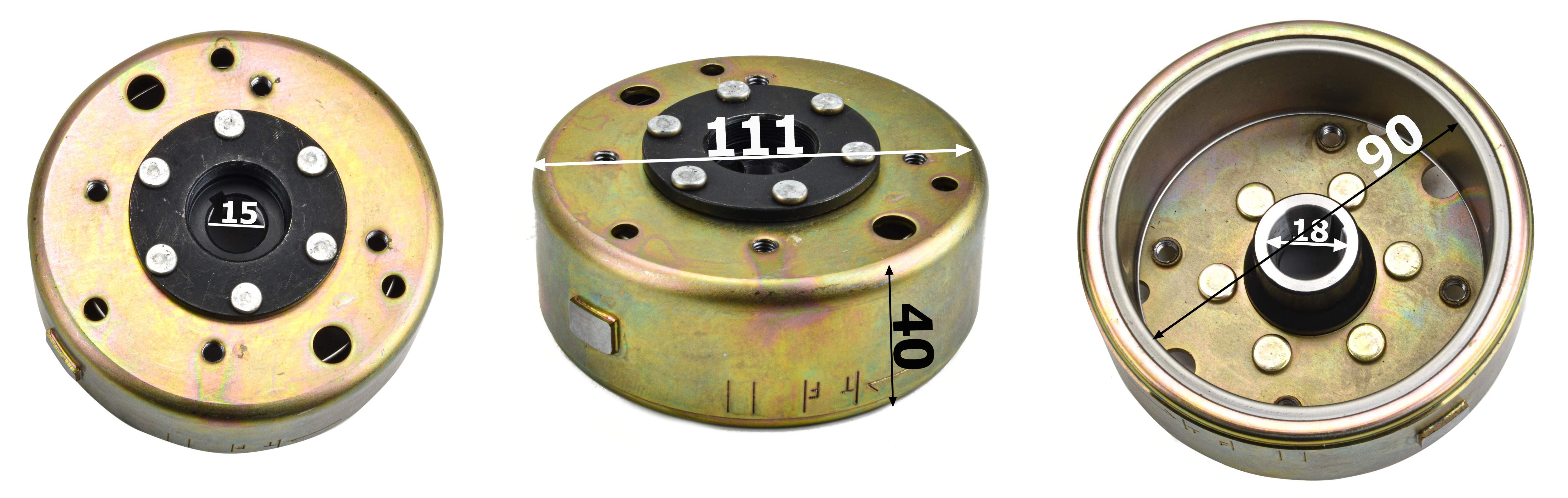 Ротор генератора (магнит) 157QMJ 150/180см3