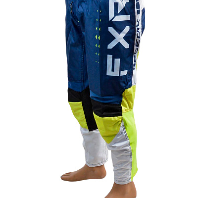 Штаны для мотокросса FXR №3 (XL) blue/yellow/white