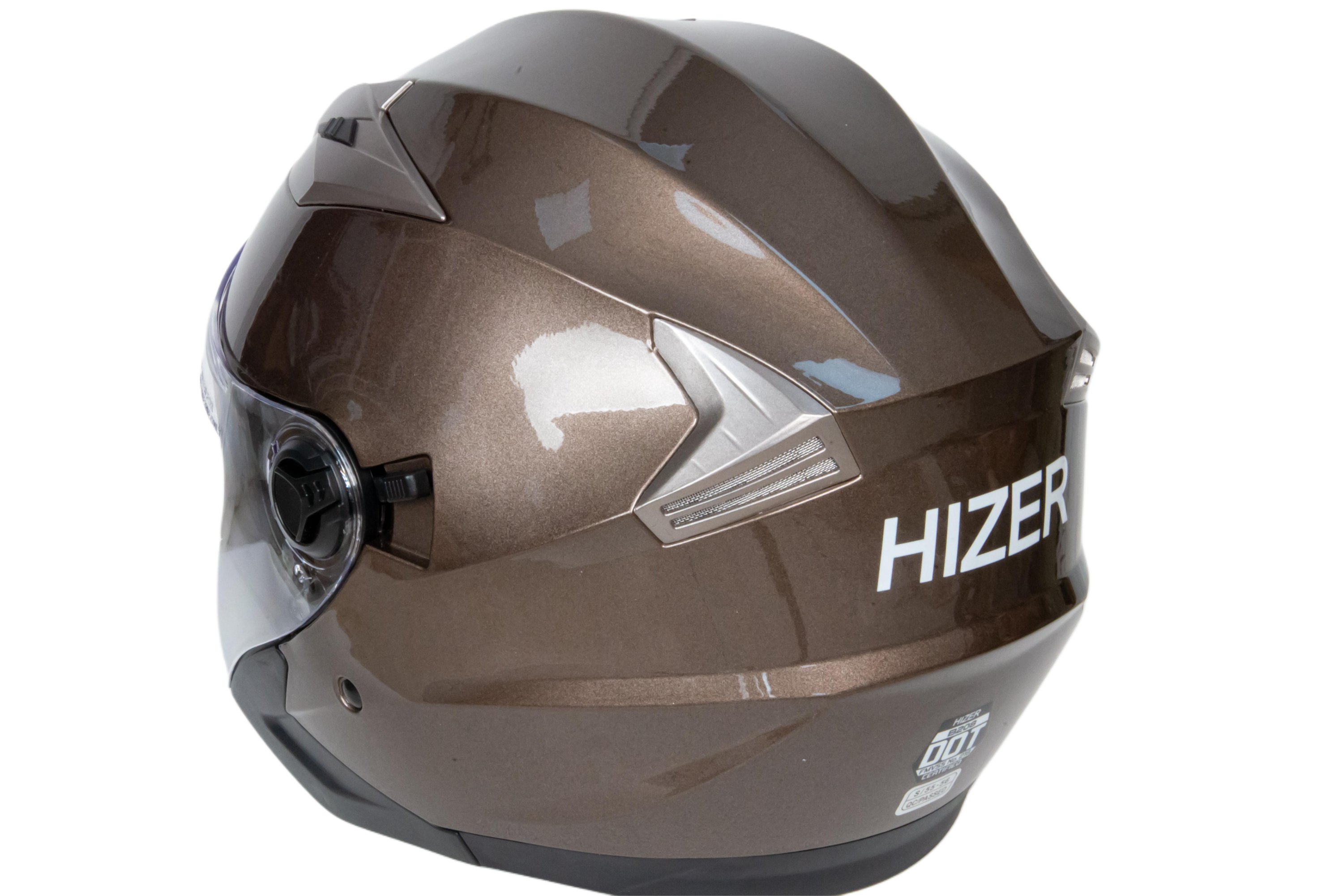 Шлем мото открытый HIZER B208 №1 (L) gray (2 визора)
