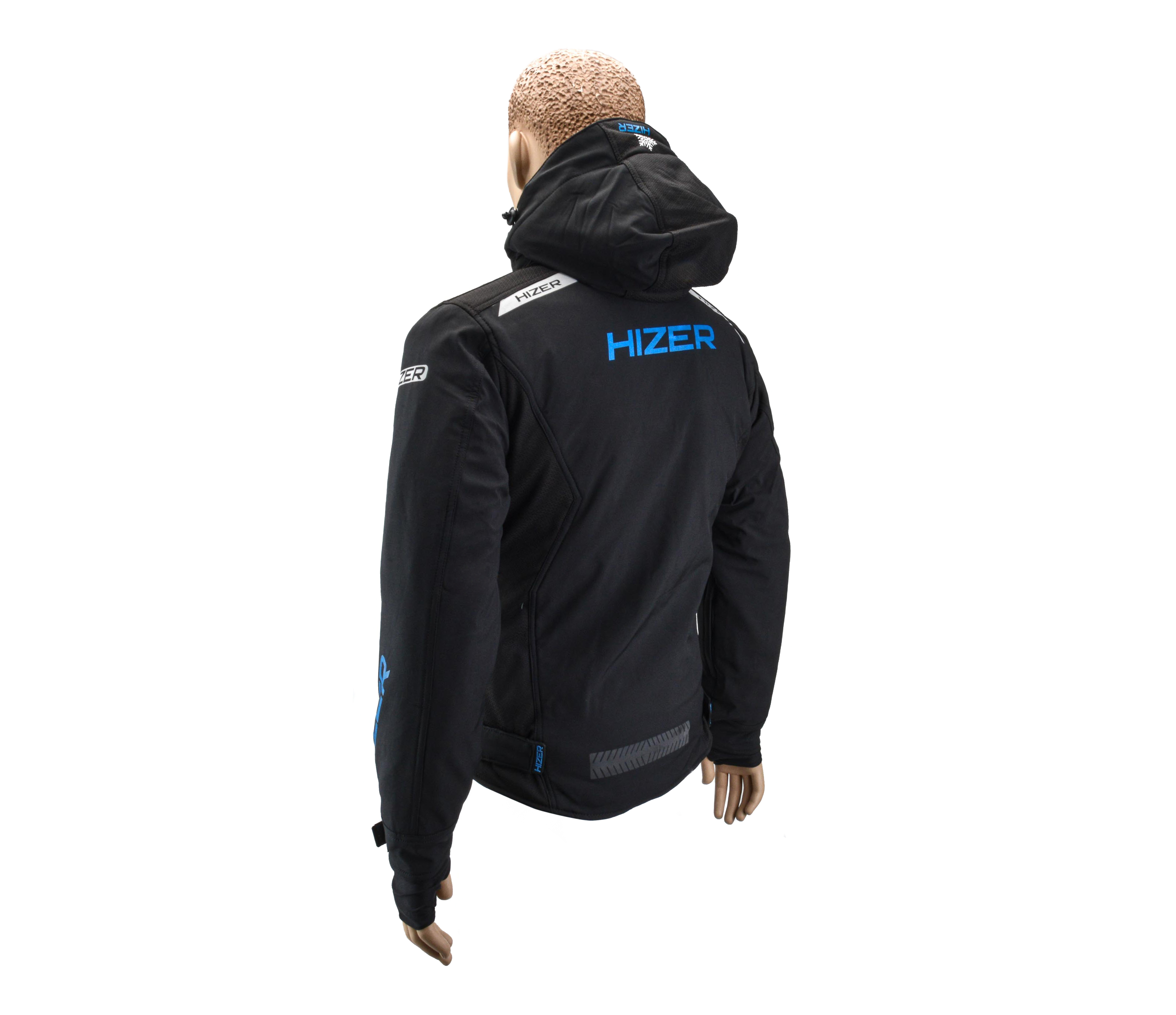 Куртка для снегохода (женская) HIZER №3 black (текстиль) (XL)