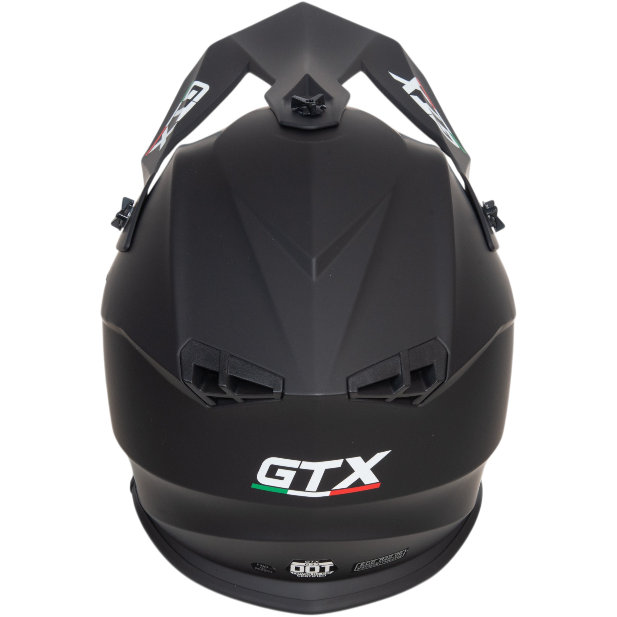 Шлем мото кроссовый GTX 633 №14 (XL) MATTE BLACK