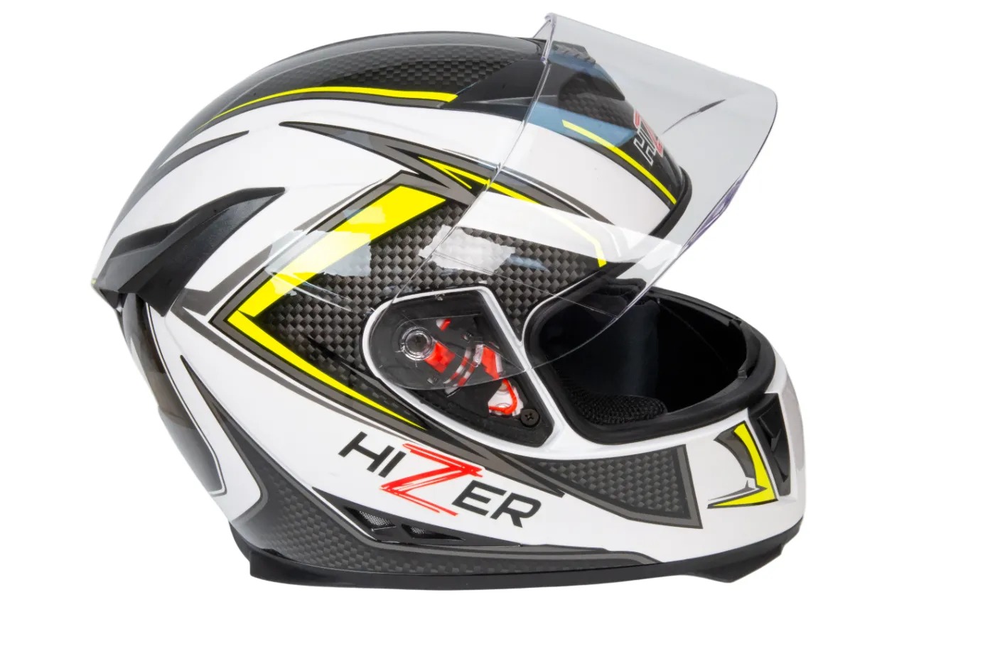 Шлем мото интеграл HIZER J5311 №2 (XL)  white/lemon