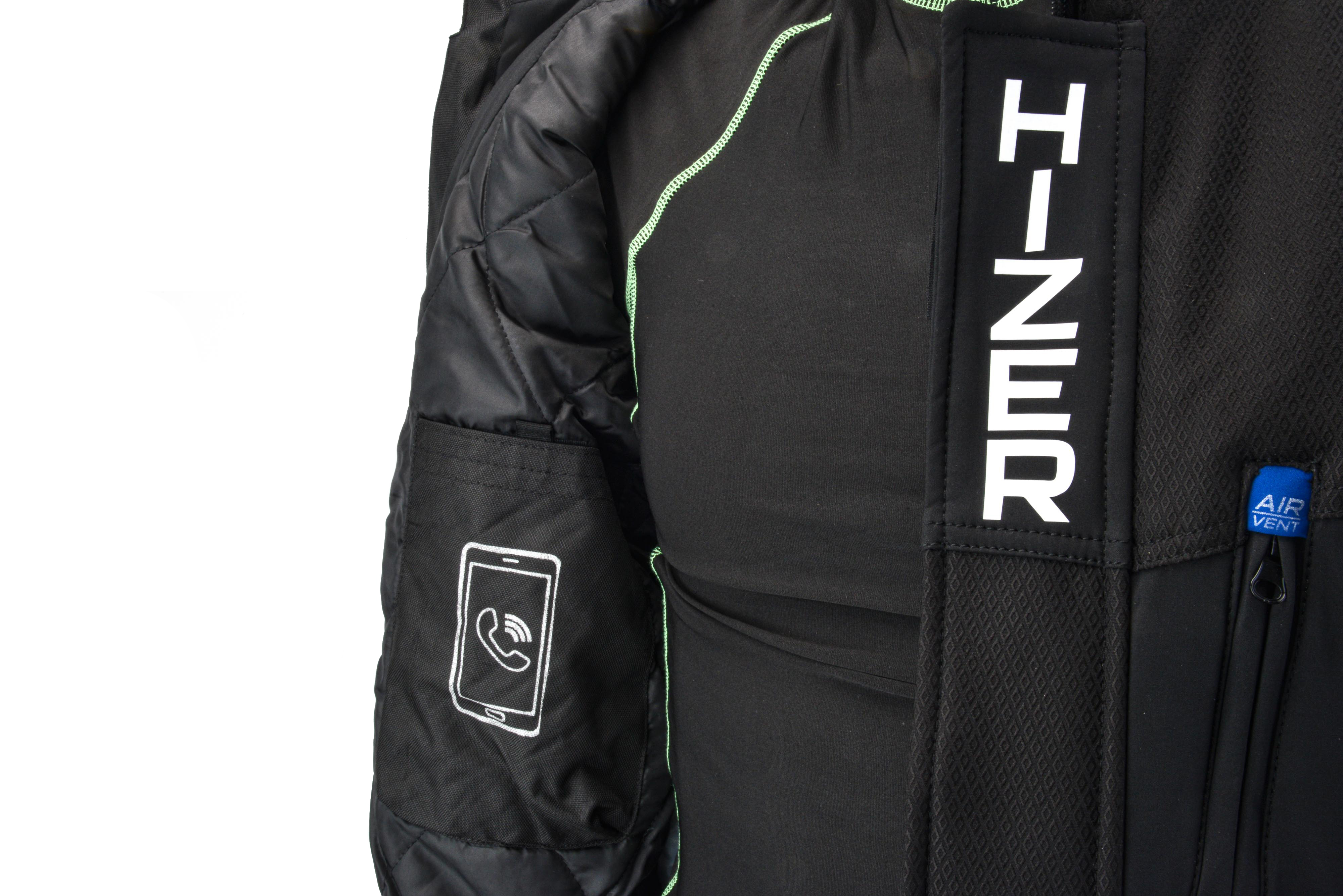 Куртка для снегохода HIZER №2 black-blue (текстиль) (XXL)