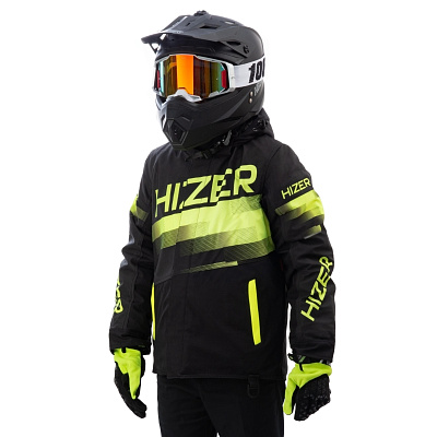 Куртка для снегохода (детская) HIZER №4 black-yellow (текстиль) (14Y)