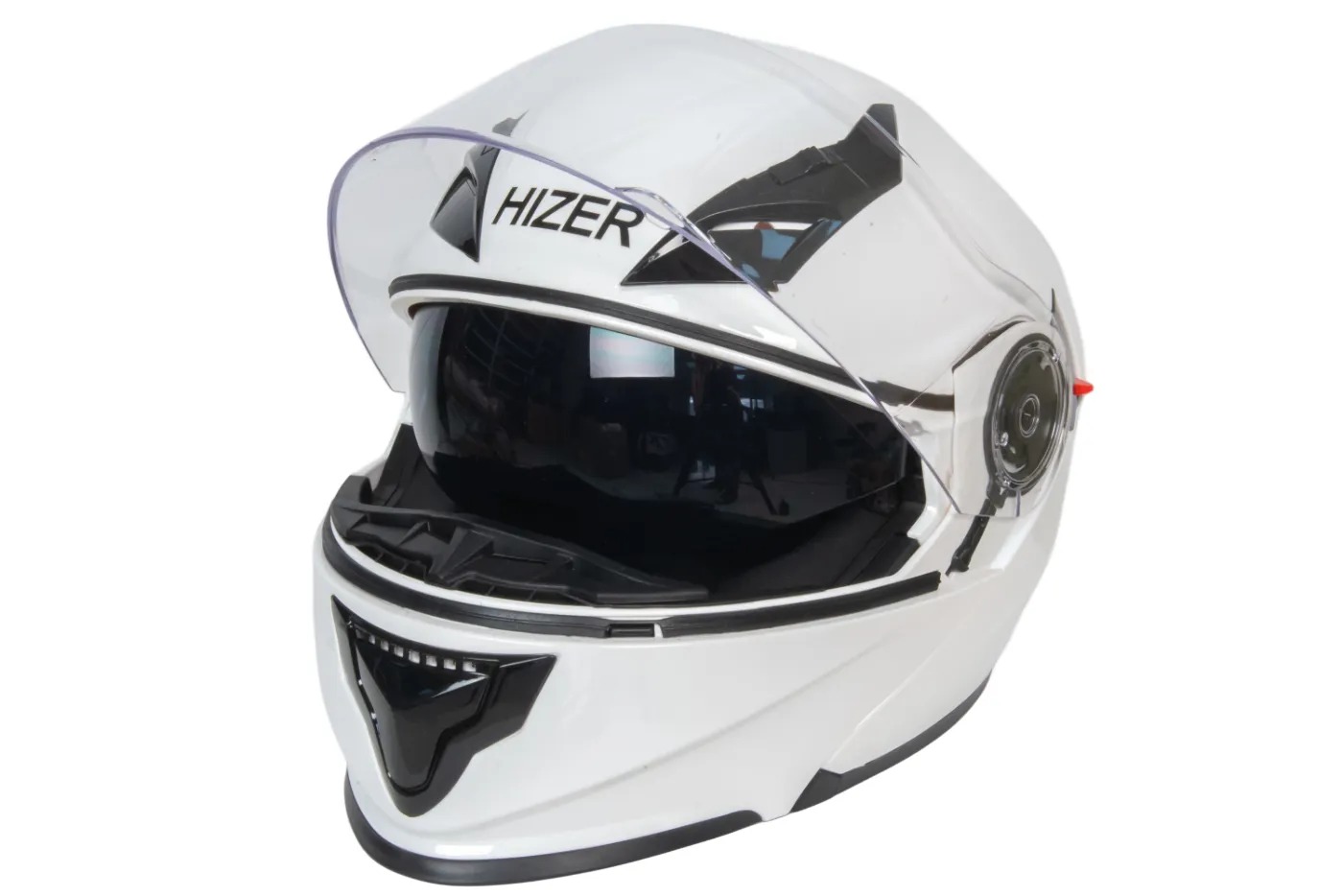 Шлем мото модуляр HIZER 627 (M) white (2 визора)