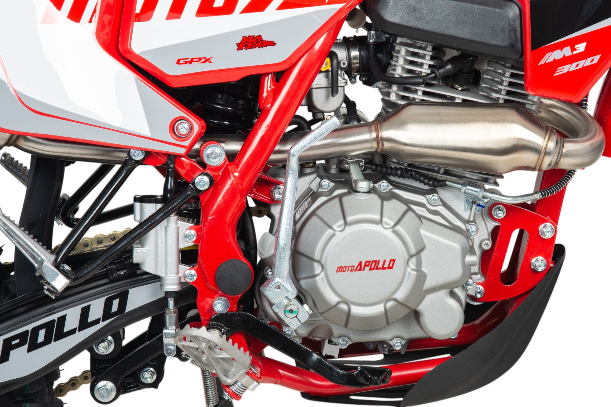 Мотоцикл Кросс Moto Apollo M3 300 (175FMM) красный 2026