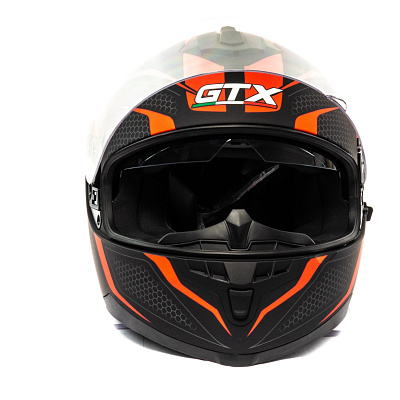 Шлем мото интеграл GTX 5672 №4 (XL) BLACK/RED GREY